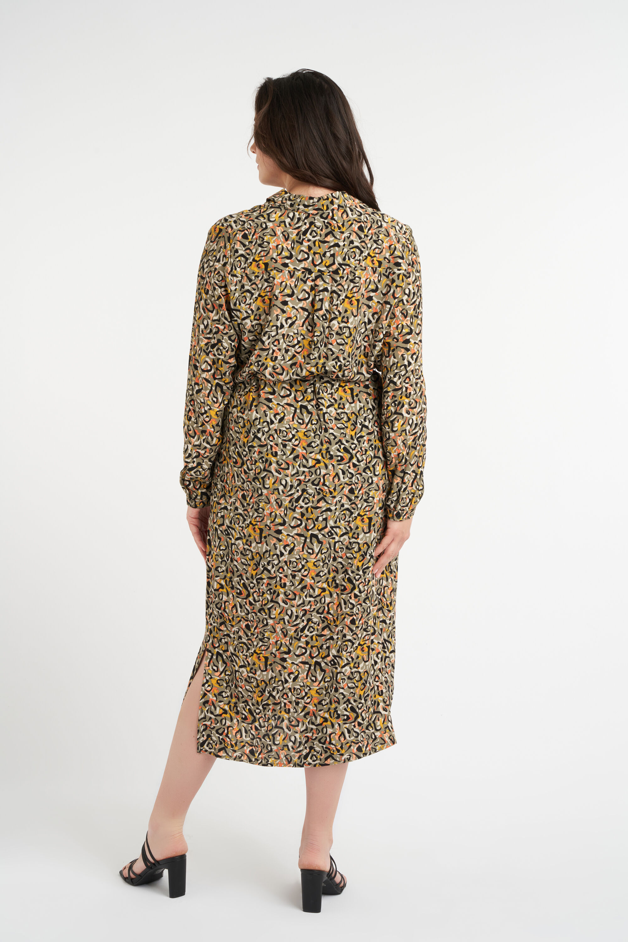 Maxi jurk met strikceintuur image number 4