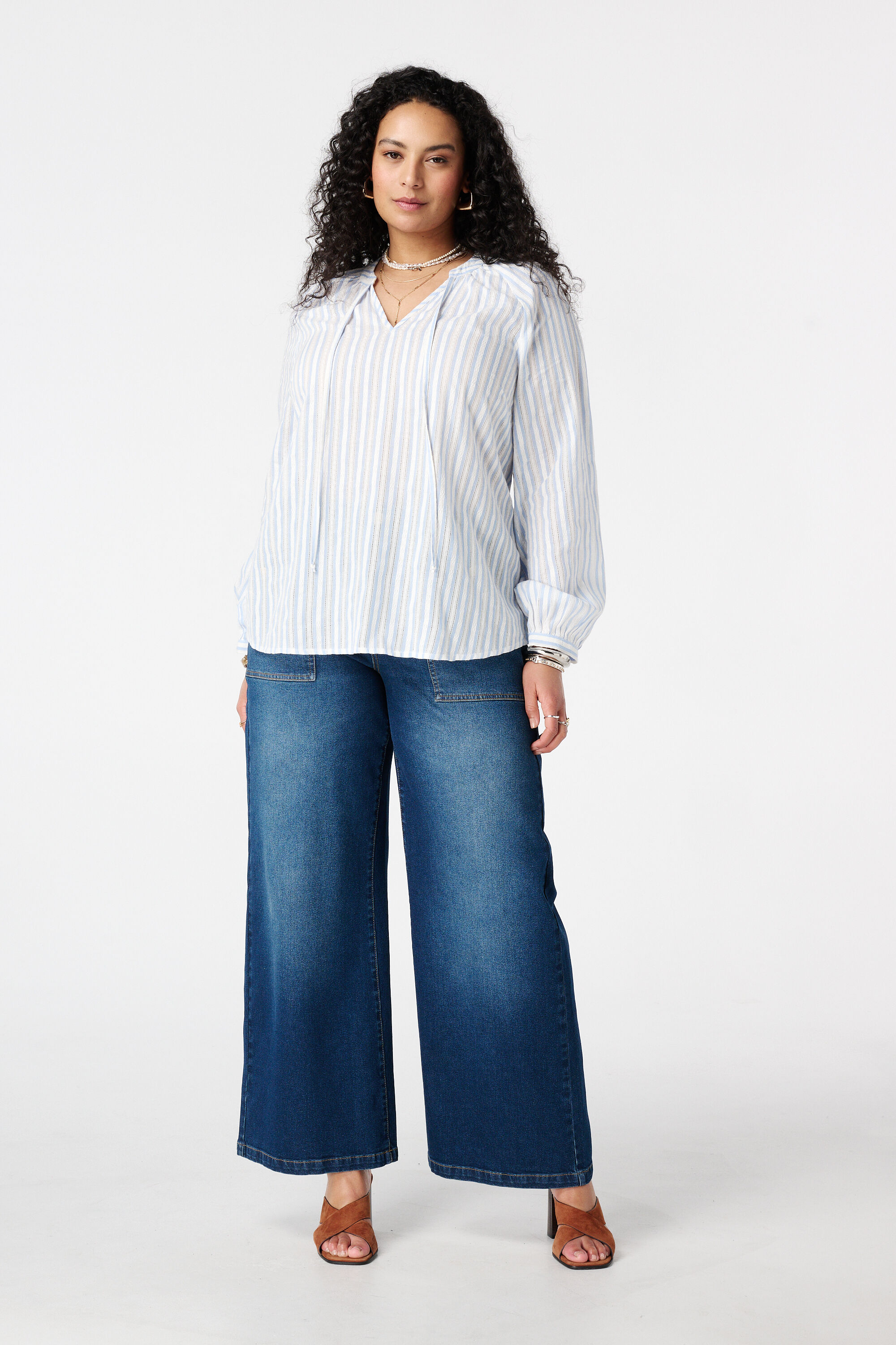 Gestreepte blouse image number 5