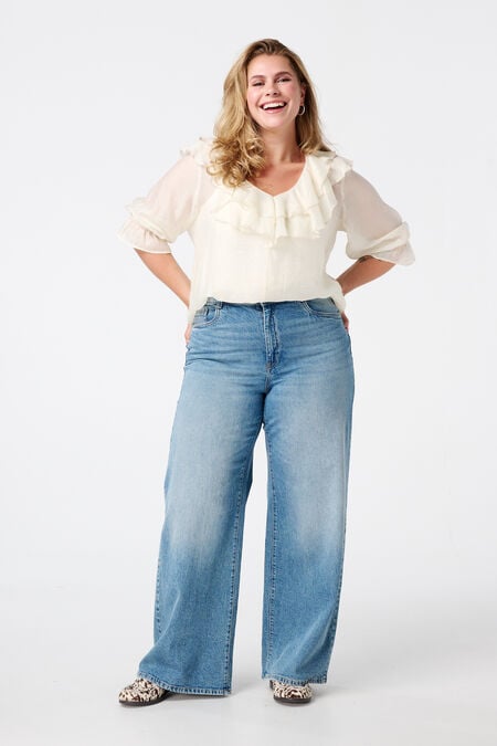 Wide leg jeans met hoge taille Wide leg jeans met hoge taille