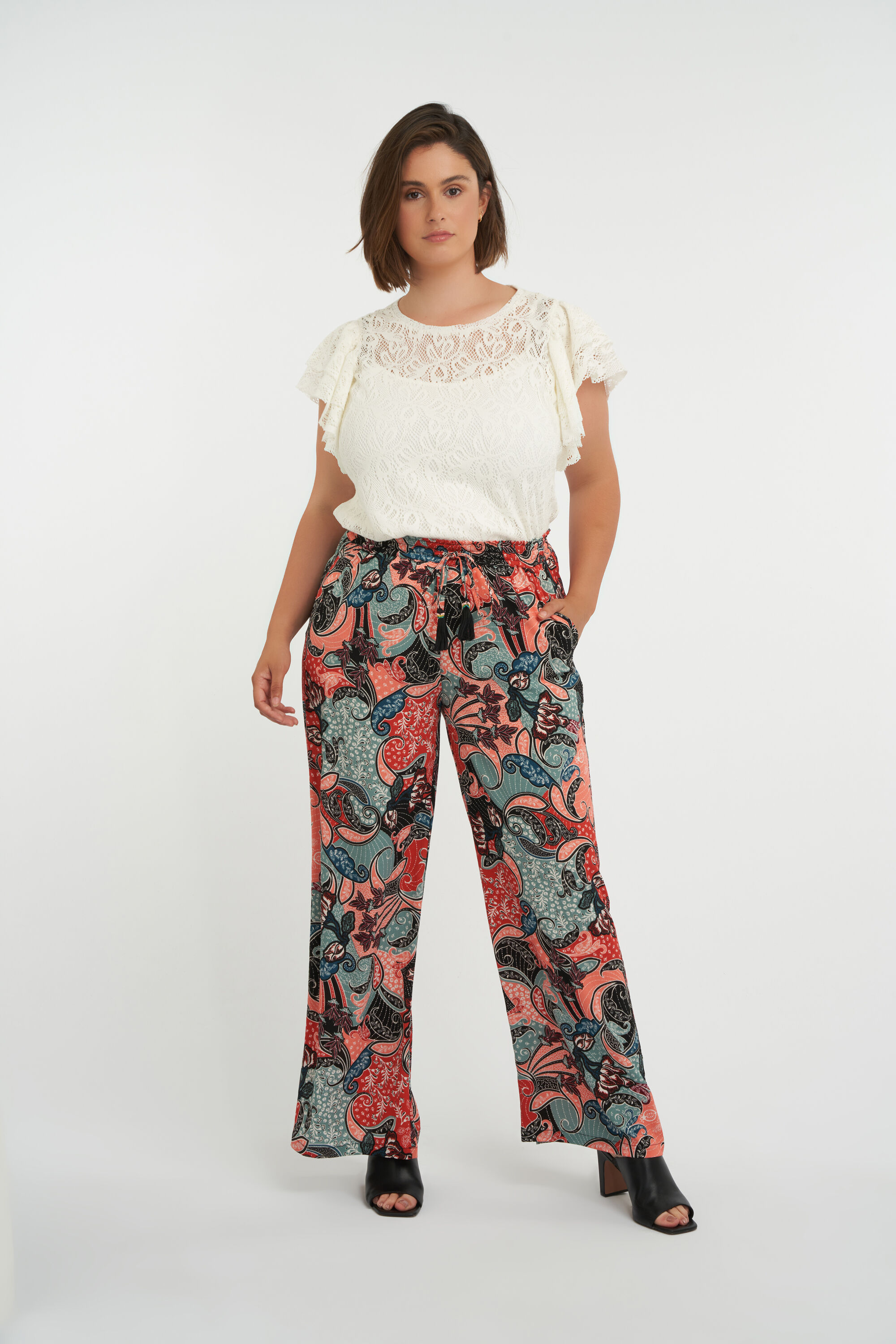 Wijde broek met print image number 5
