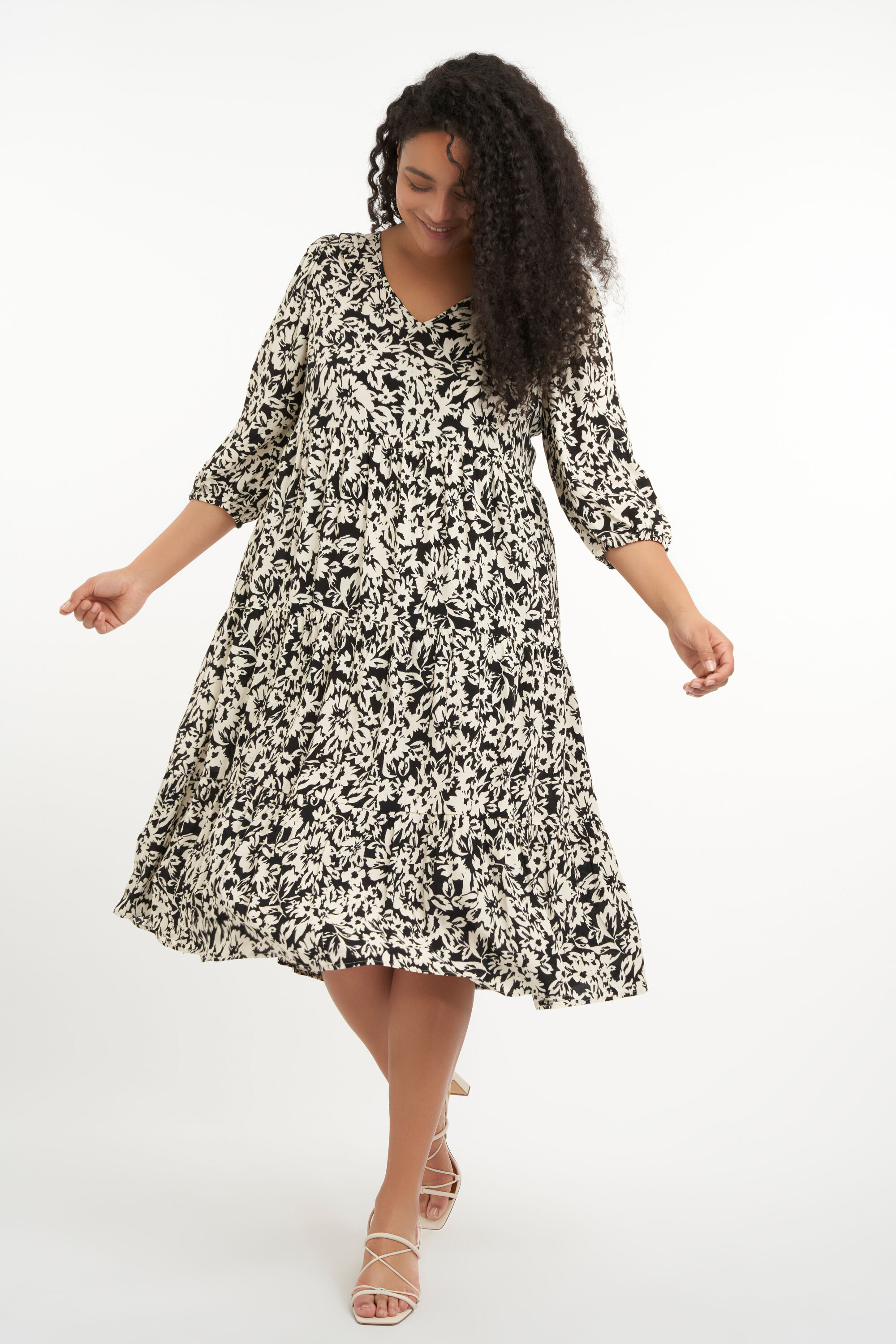 Lange jurk met print image number 5