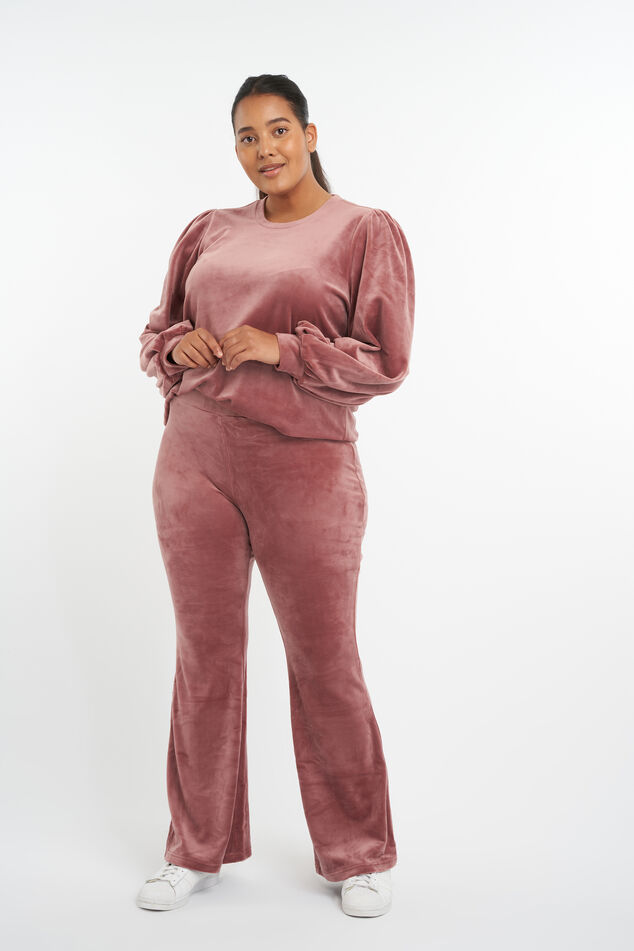 Velvet flared legging image number 4