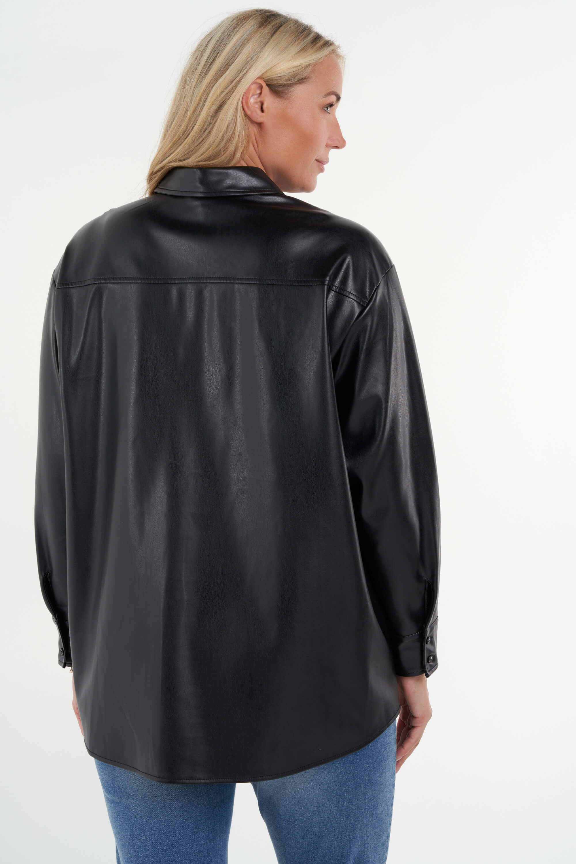 Imitatieleren blouse image number 3