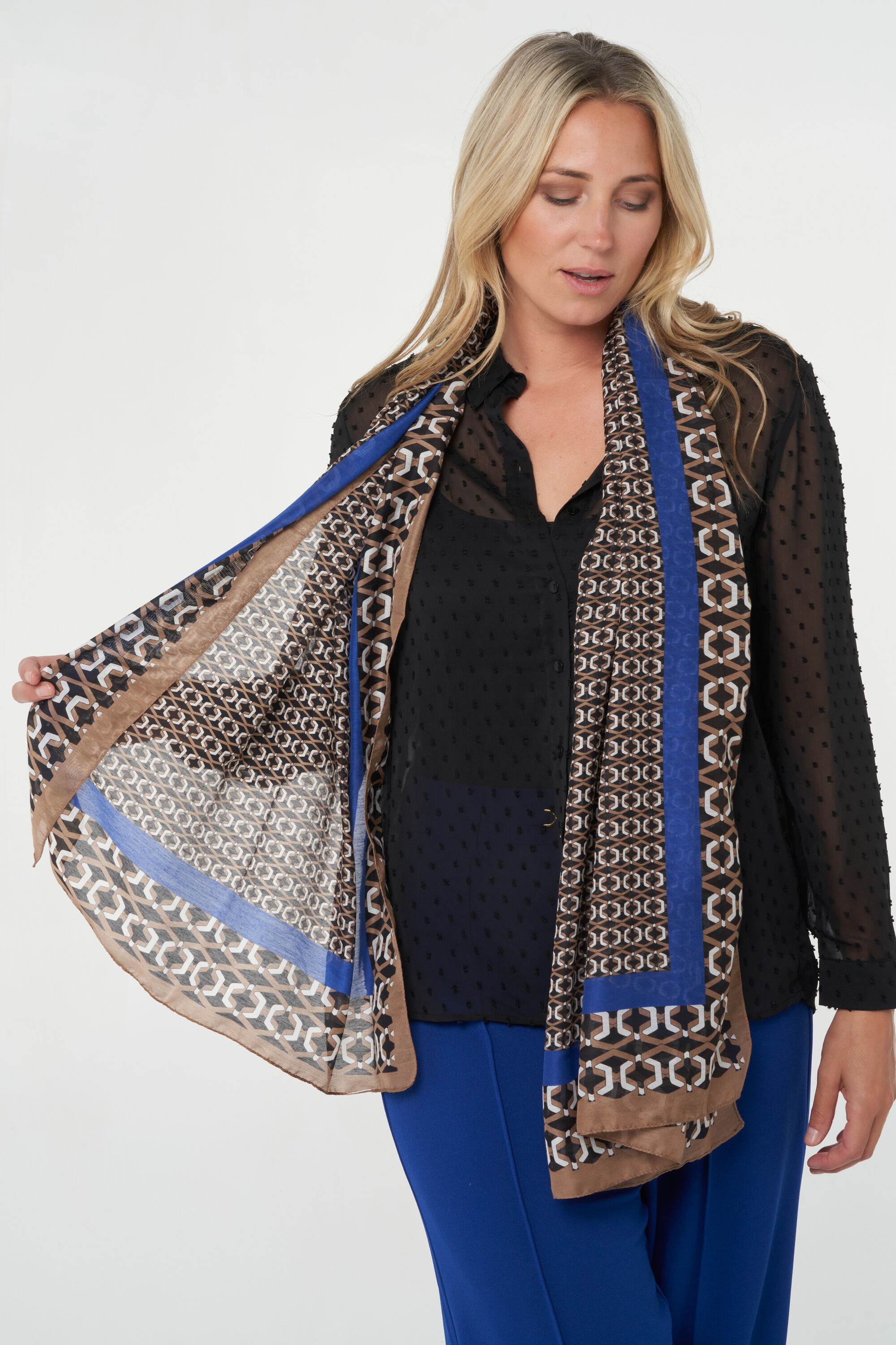 Sjaal met grafische print image number 0