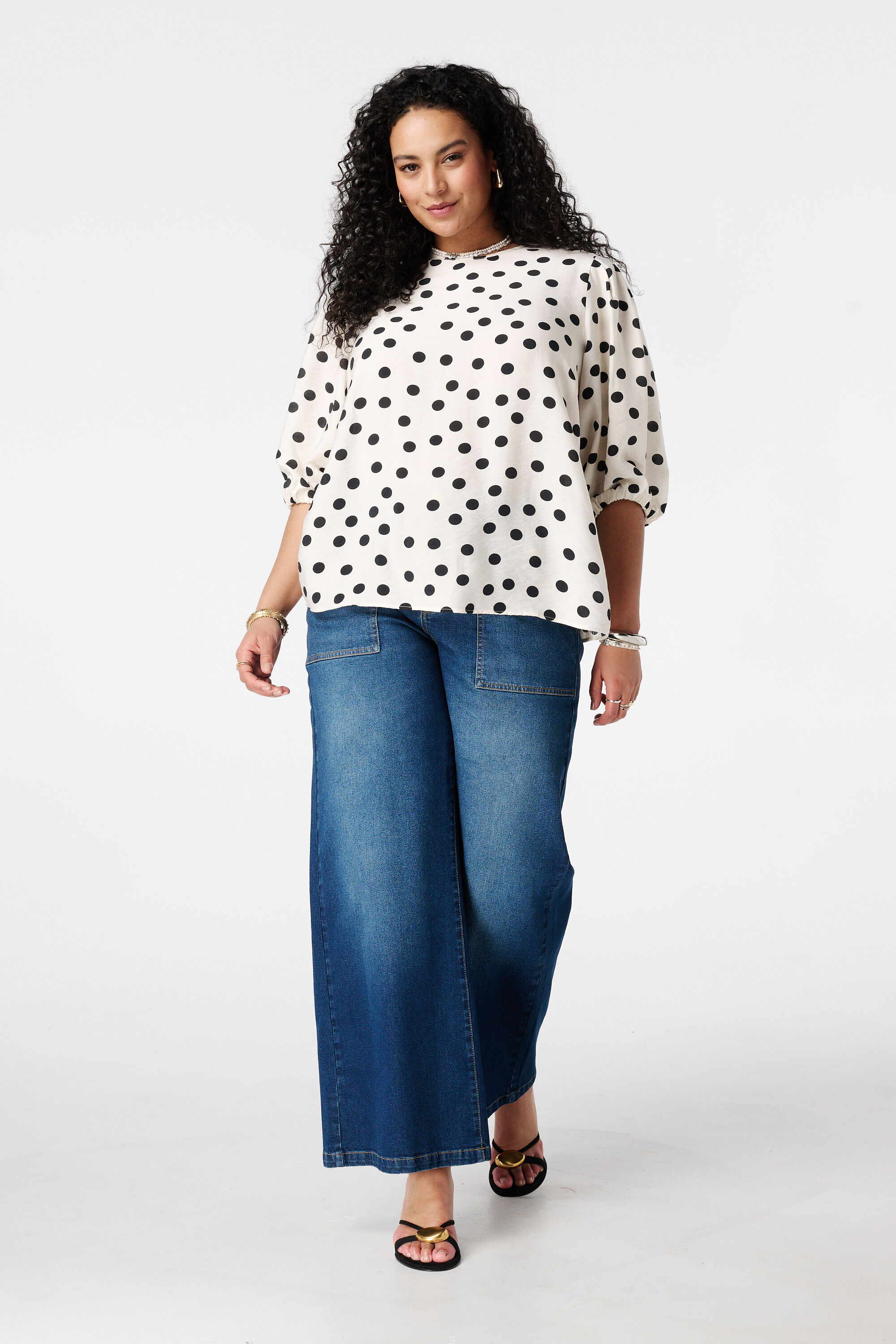 Polka dot blouse image number 5
