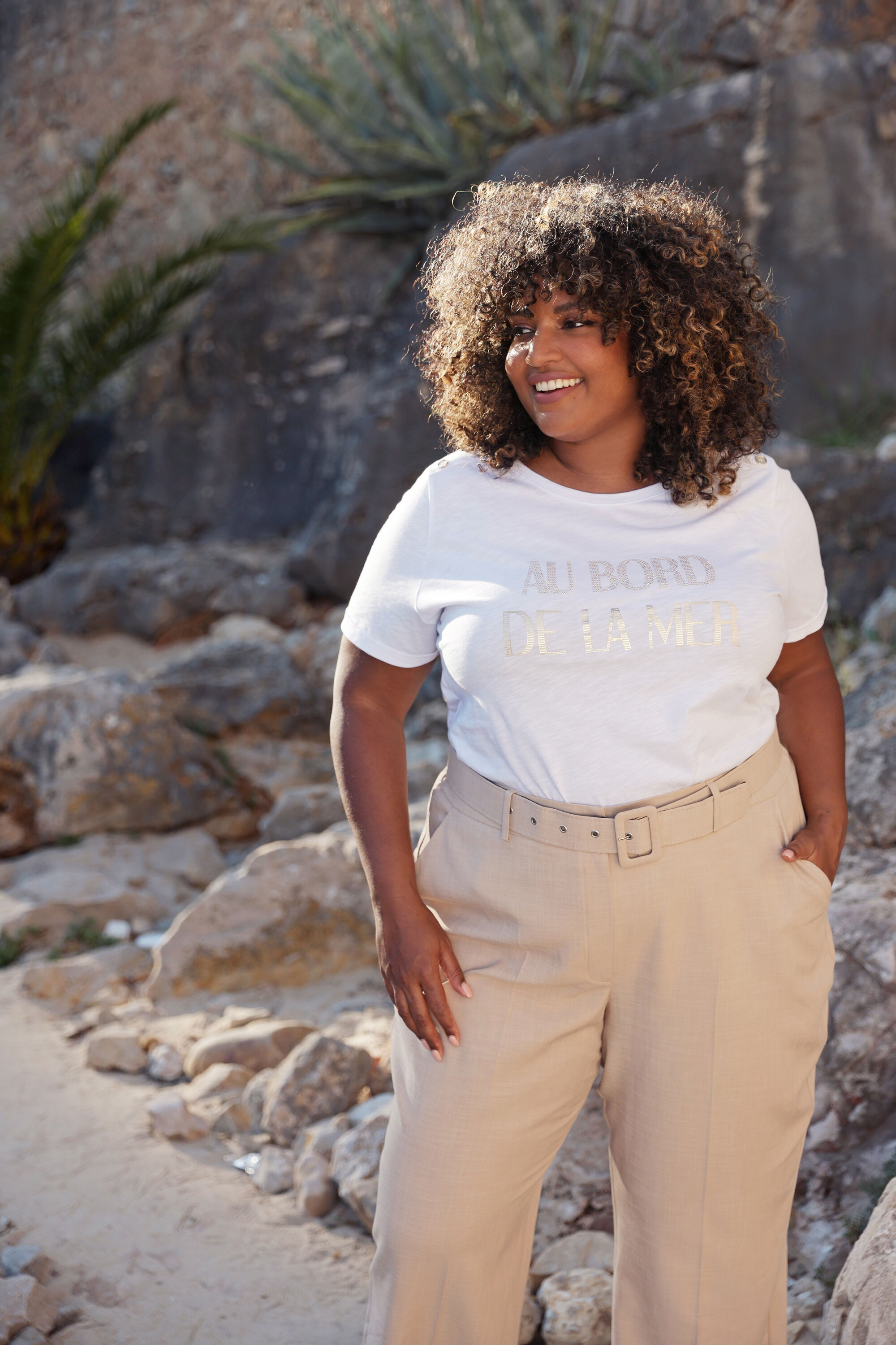 wit shirt met tekst