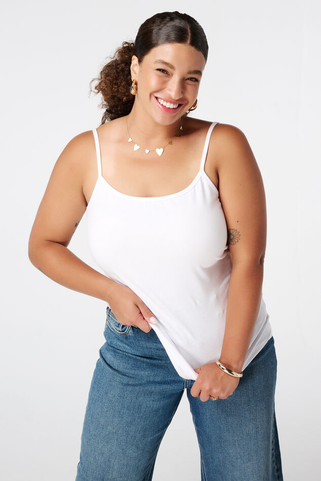 Spaghetti top met stretch image number 0