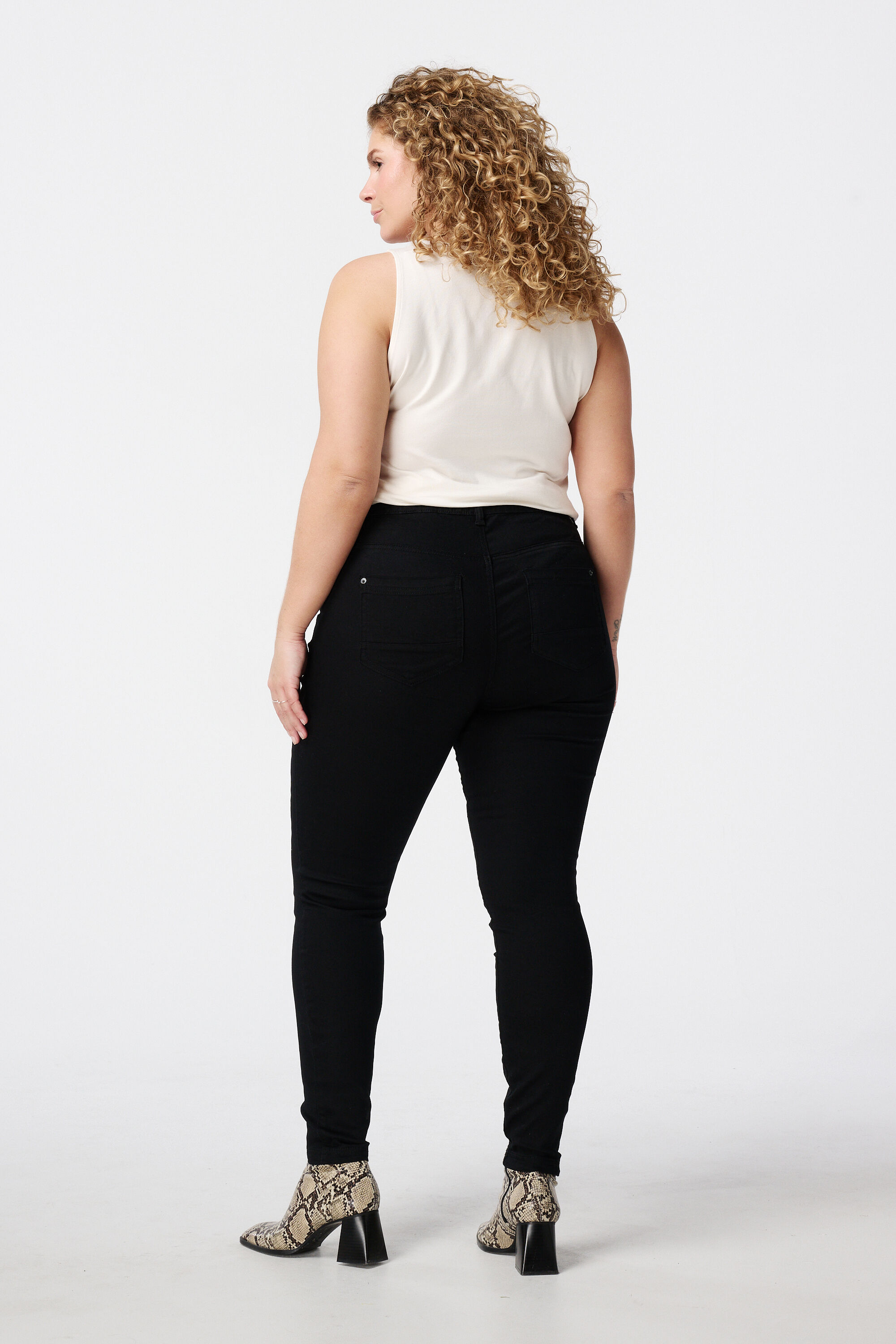 Tregging met denim look image number 3