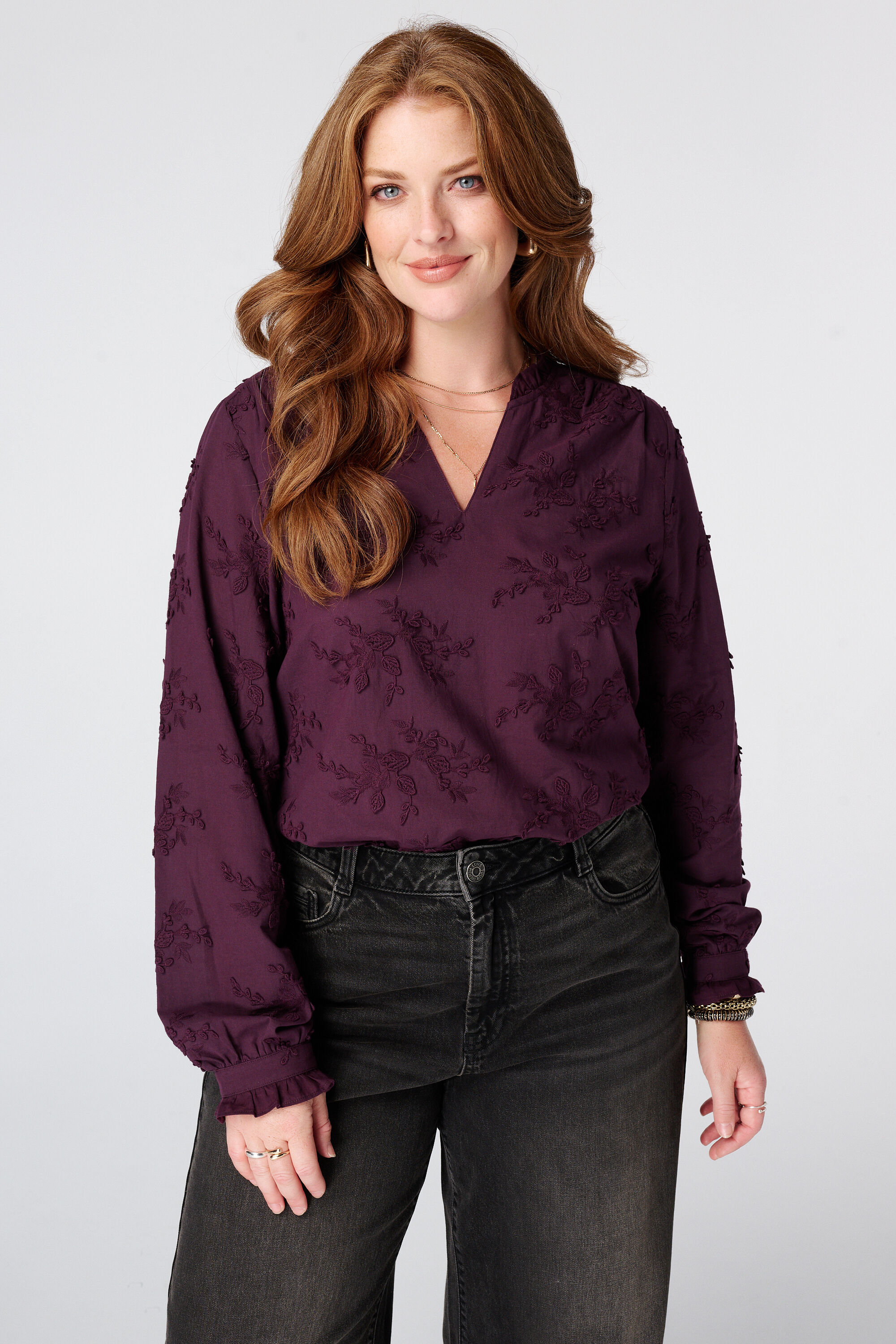 Blouse met borduursel image number 0