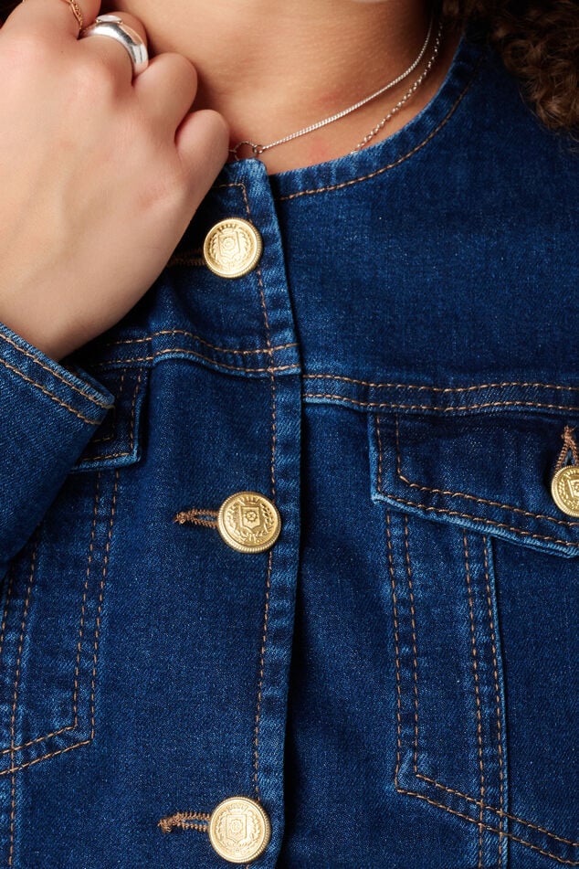 Aansluitend denim jasje image number 6