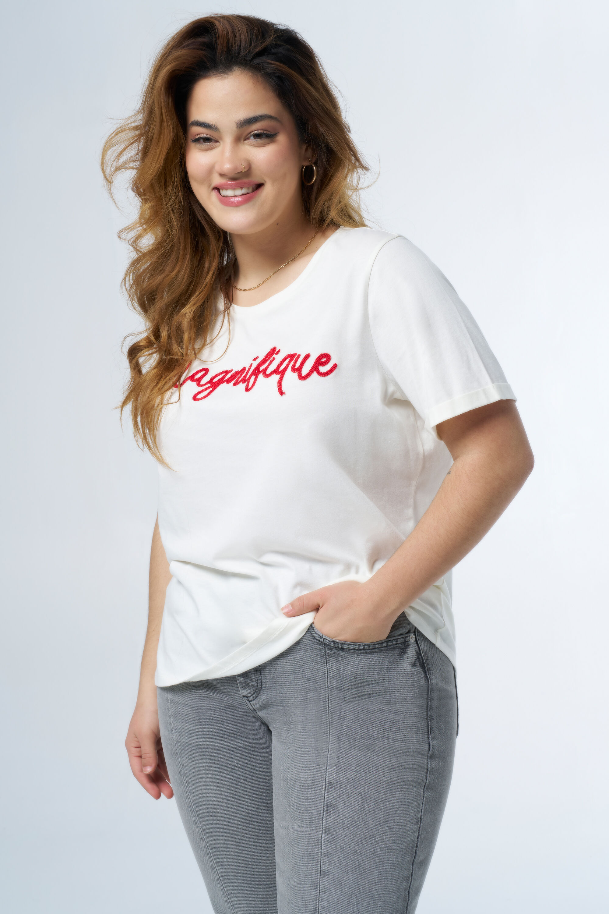 T-shirt met tekst image number 5