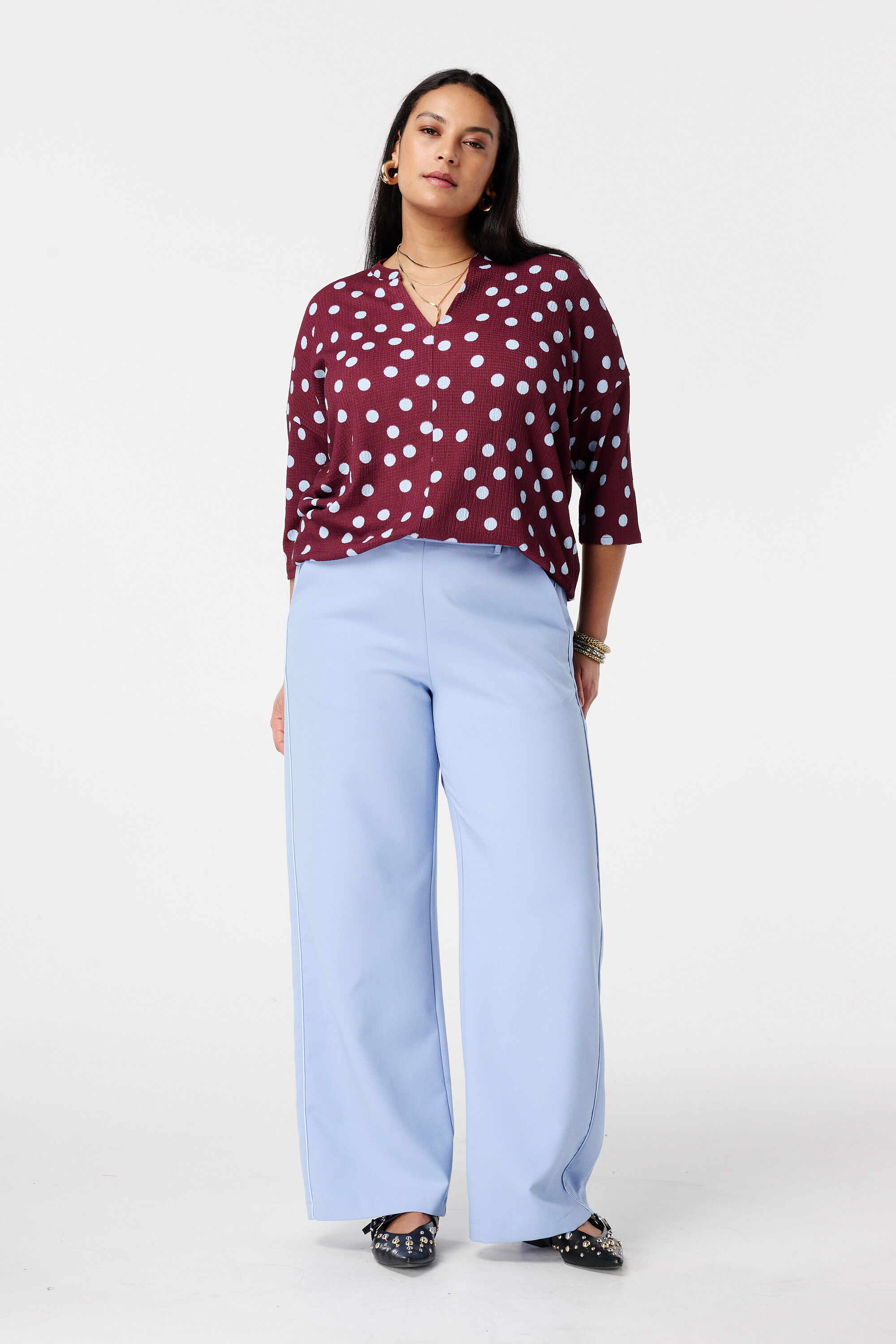 Top met driekwart mouwen image number 5