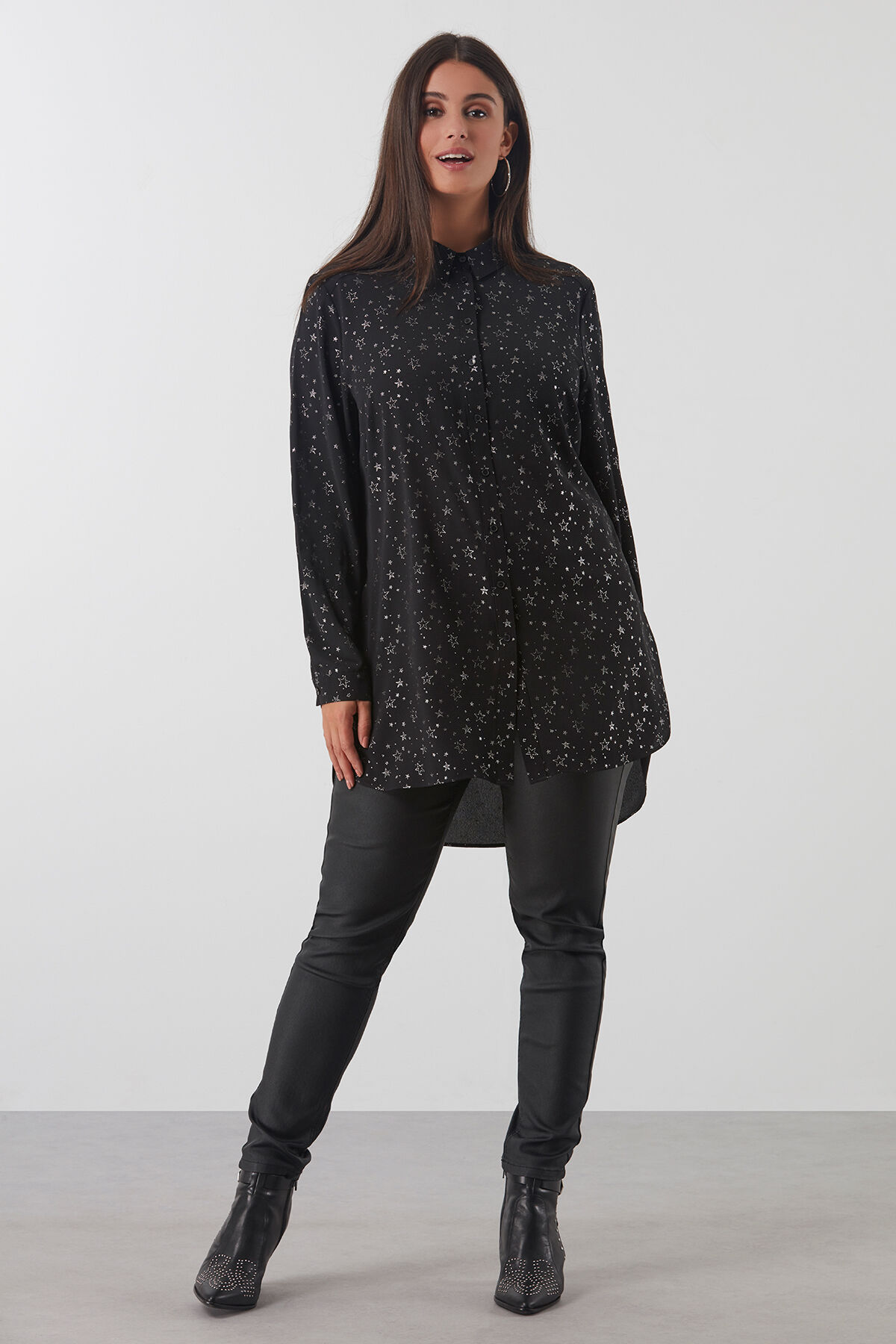Lange blouse met all over print   image number 3