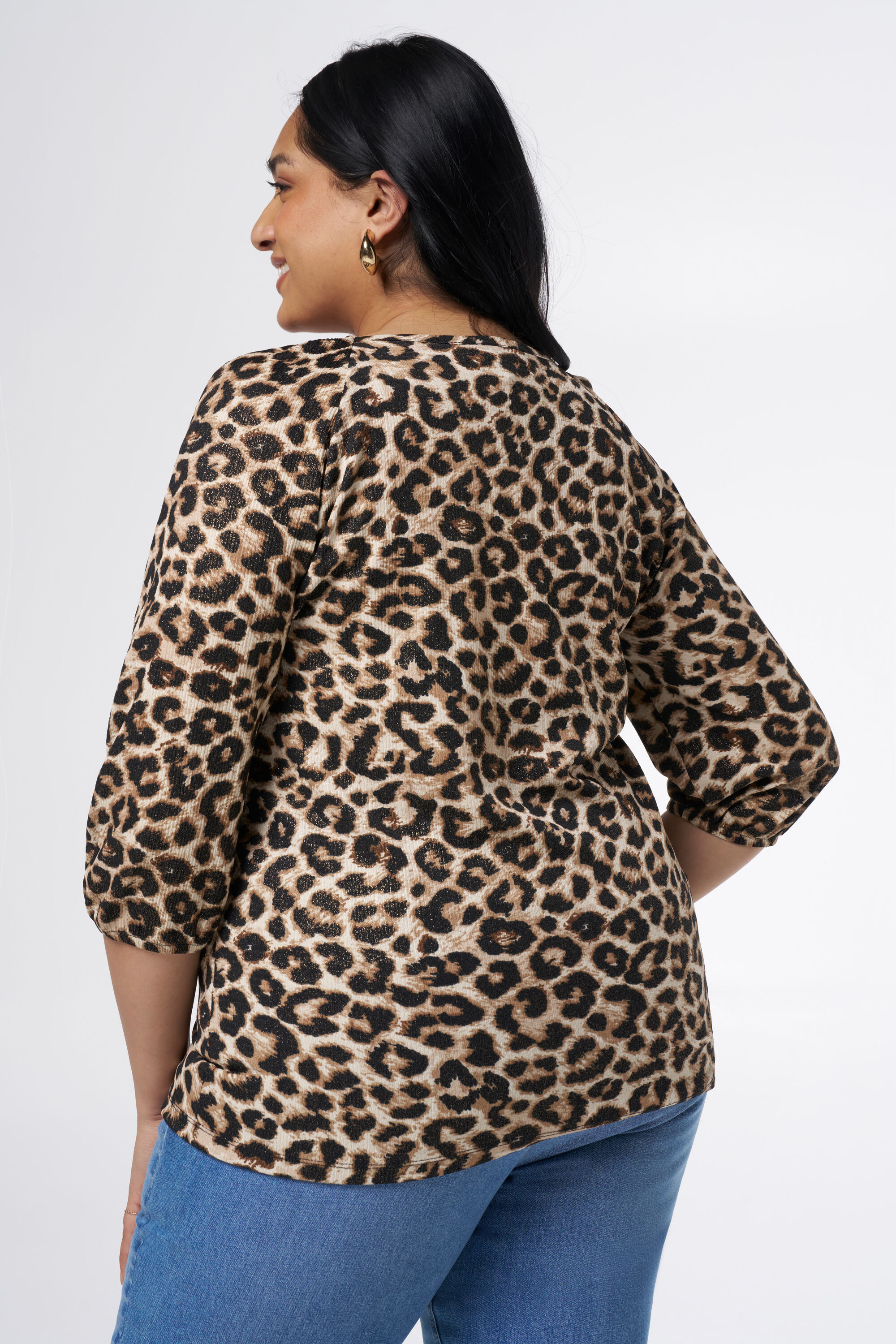 Top met panterprint en glitter image number 3