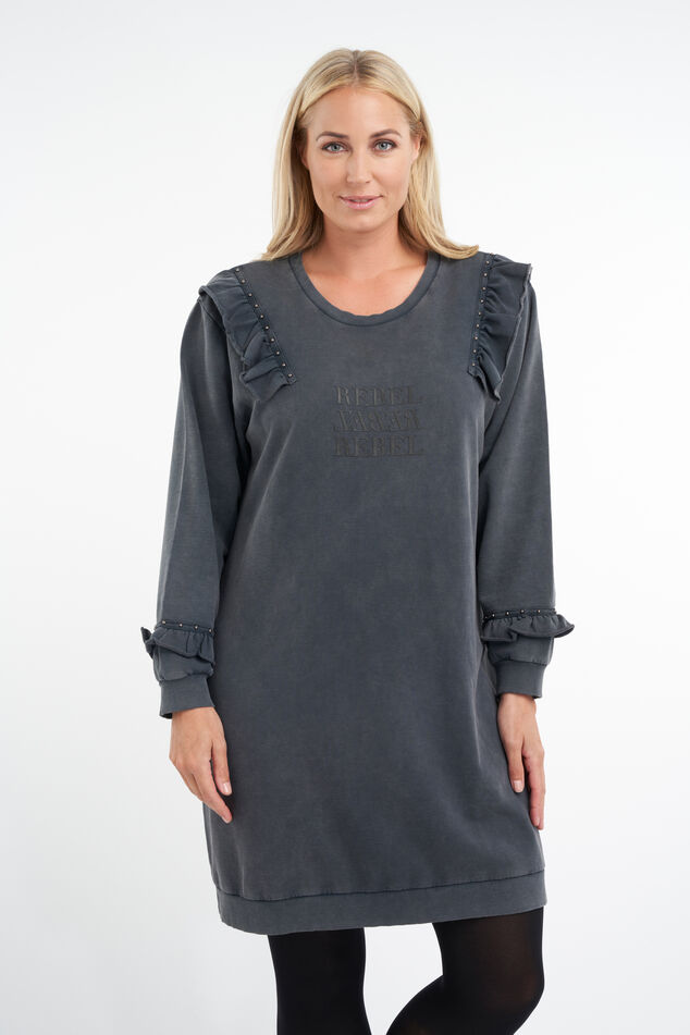 Sweater jurk met studs  image number 0