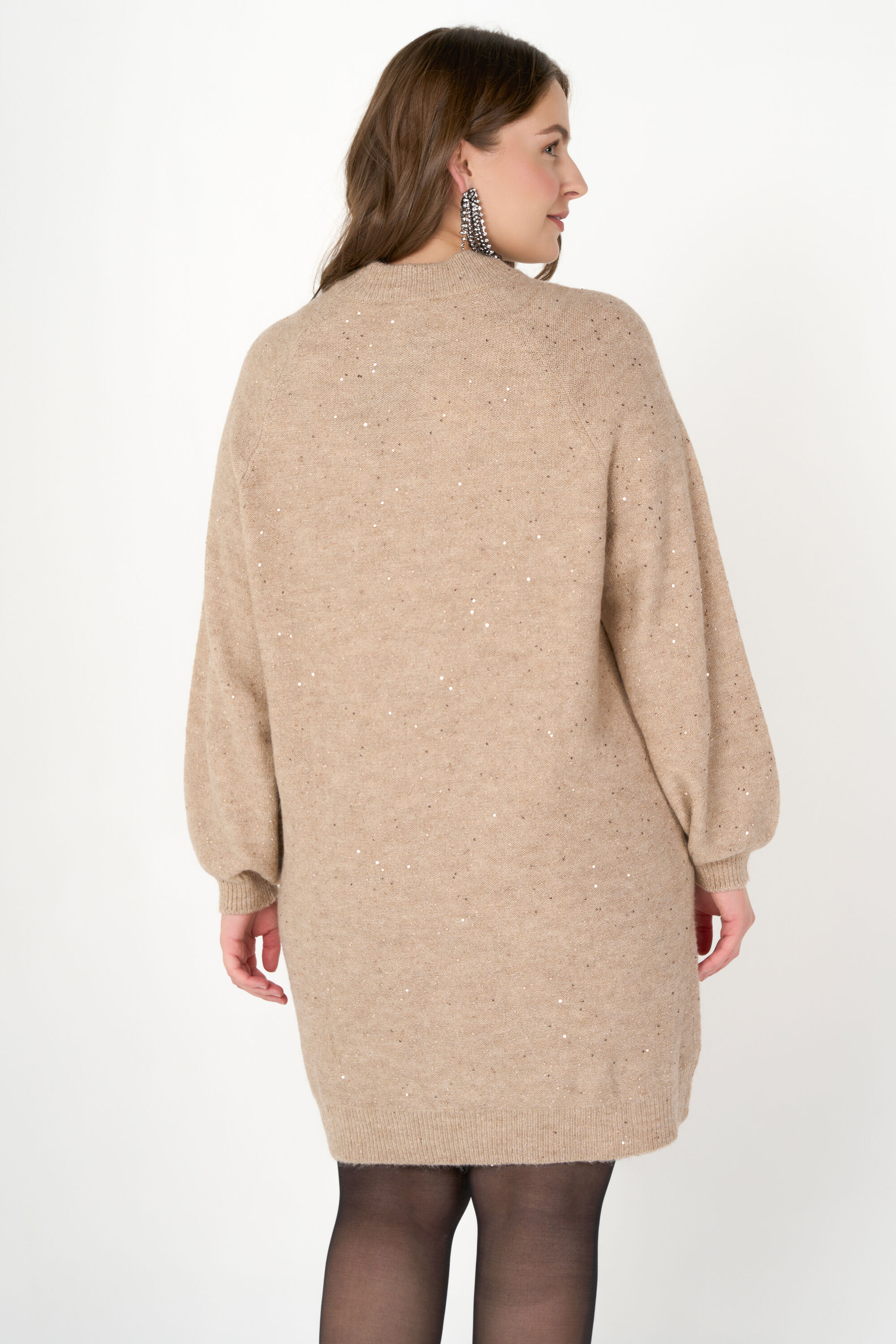 Gebreide jurk met glinsterende details image number 3