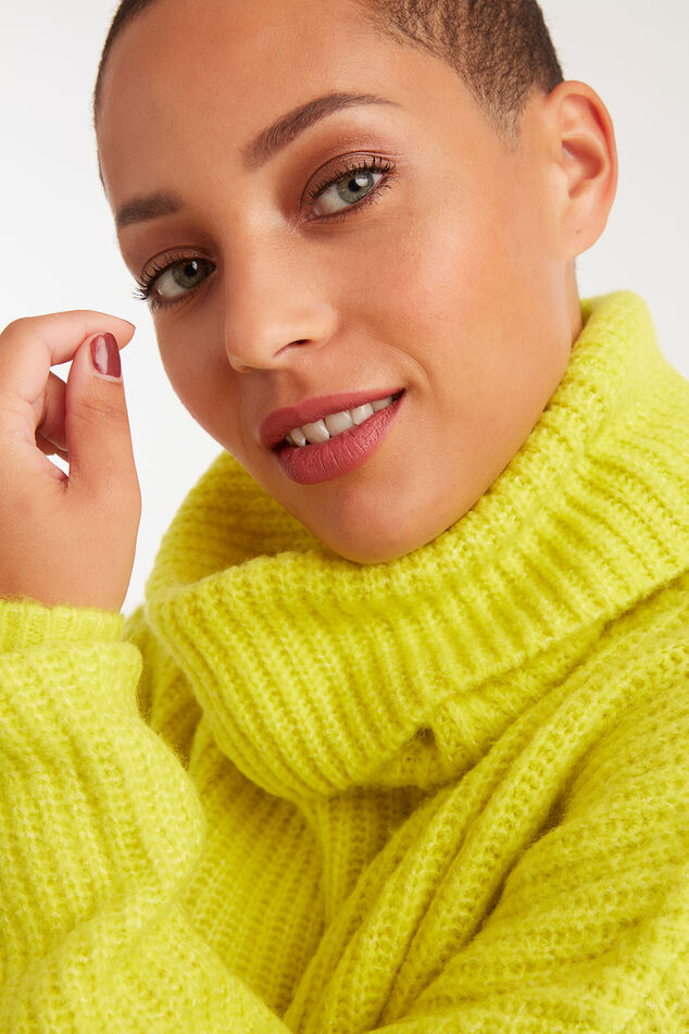 Gebreide trui met col image number 0