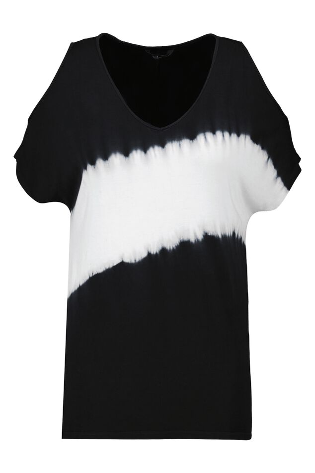 T-shirt met tie dye print image number 1