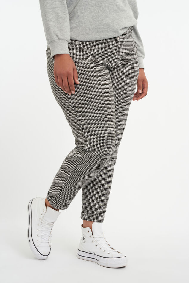 Geruite losvallende broek image number 0