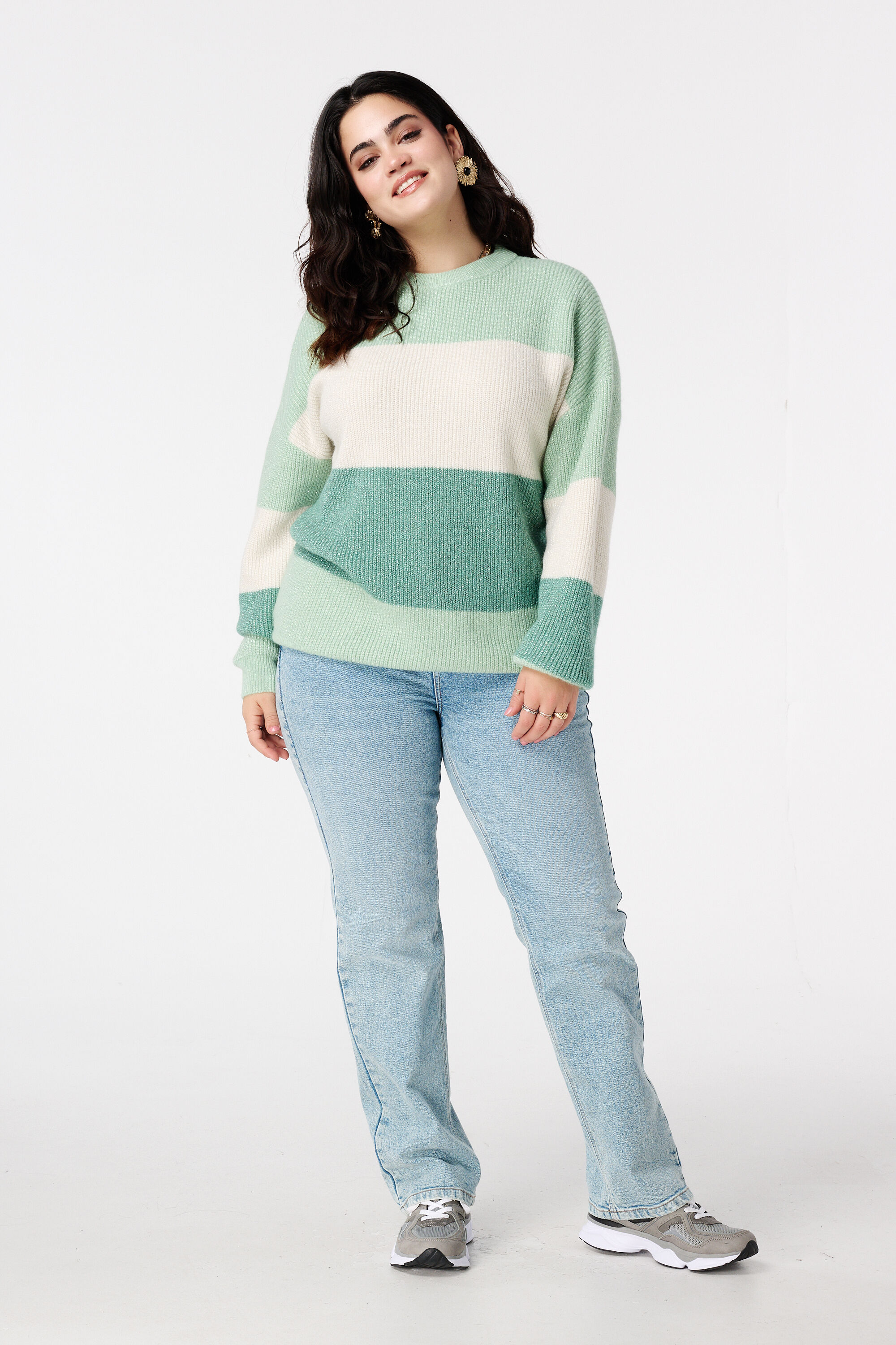 Gebreide trui met ballonmouwen image number 5