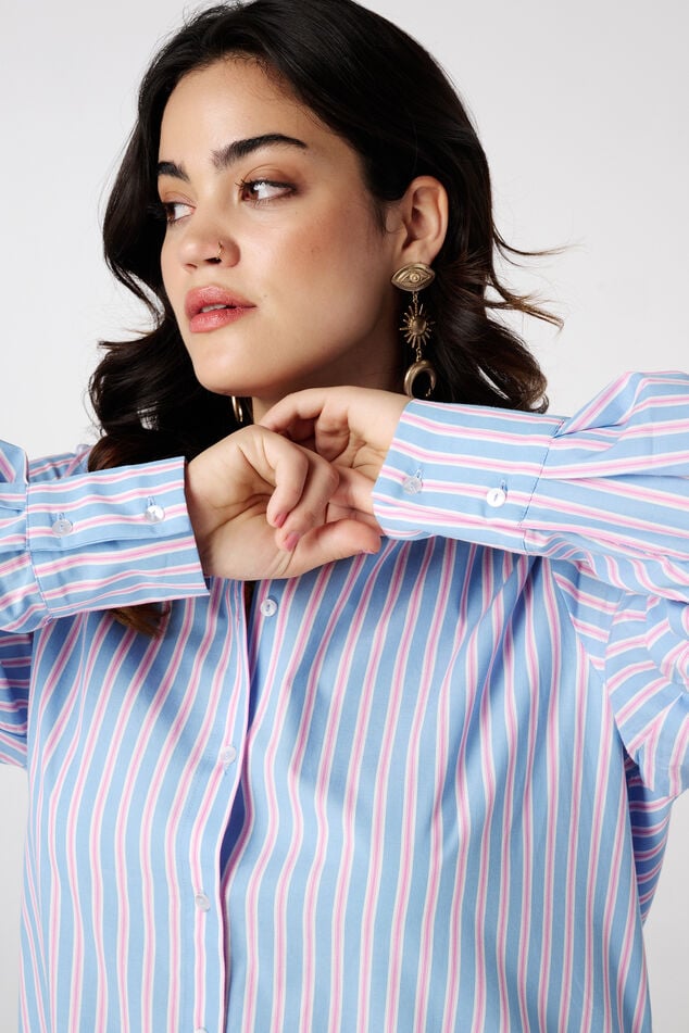 Overhemdblouse van katoen image number 4