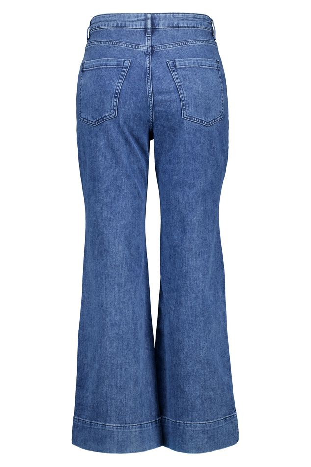 Flared leg jeans met siernaad image number 2