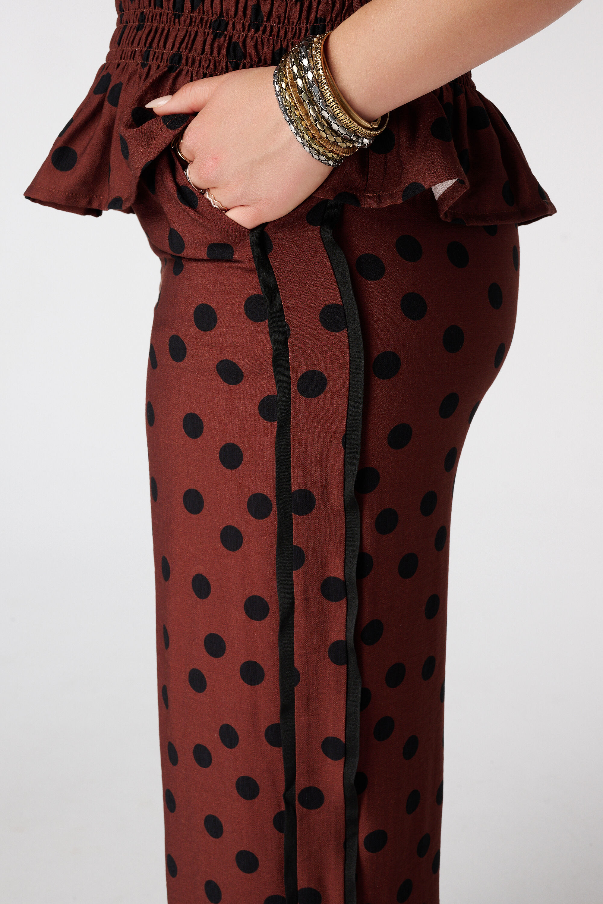 Broek met polka dot print image number 4
