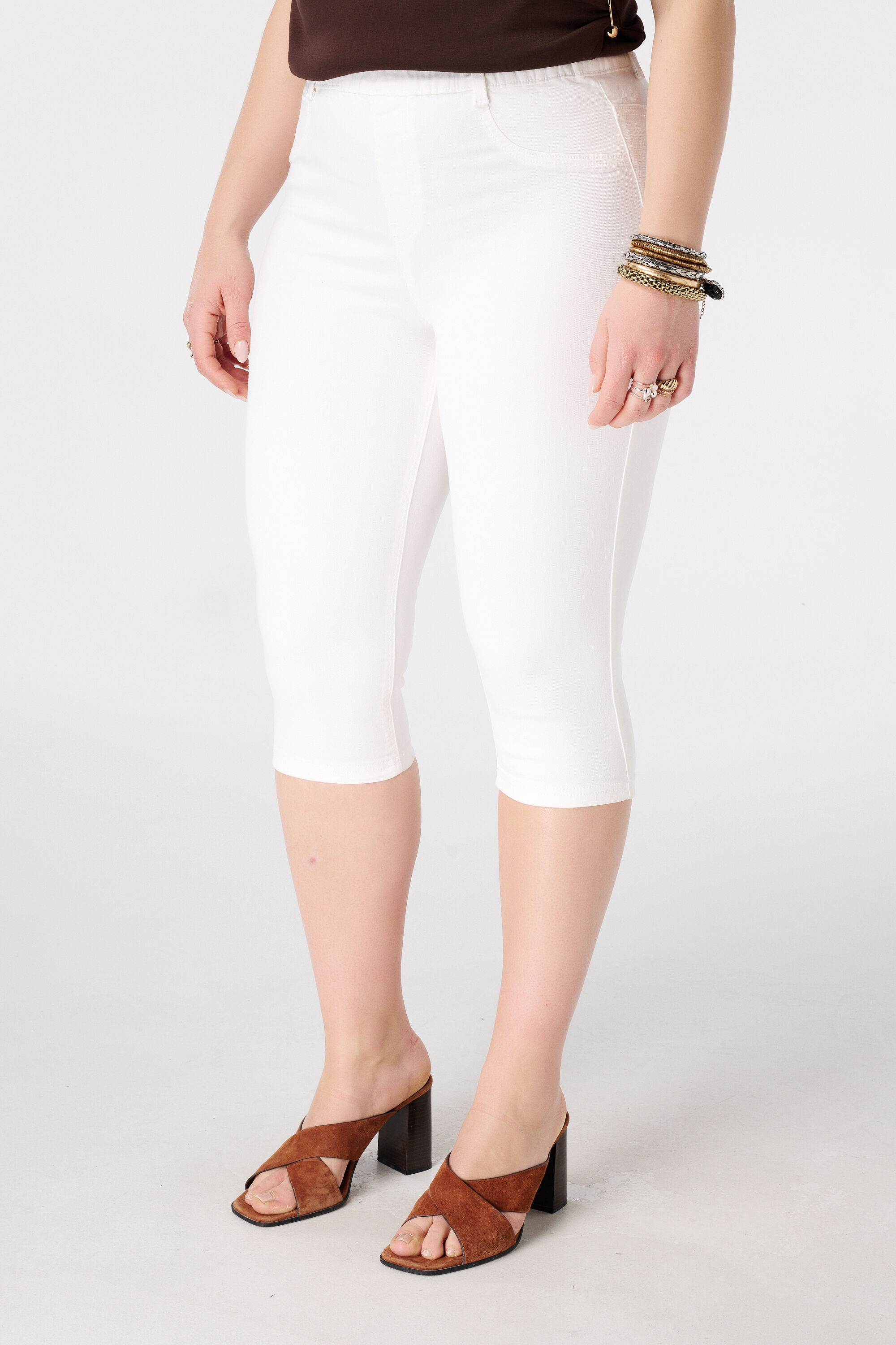 Capri tregging met denim look image number 5