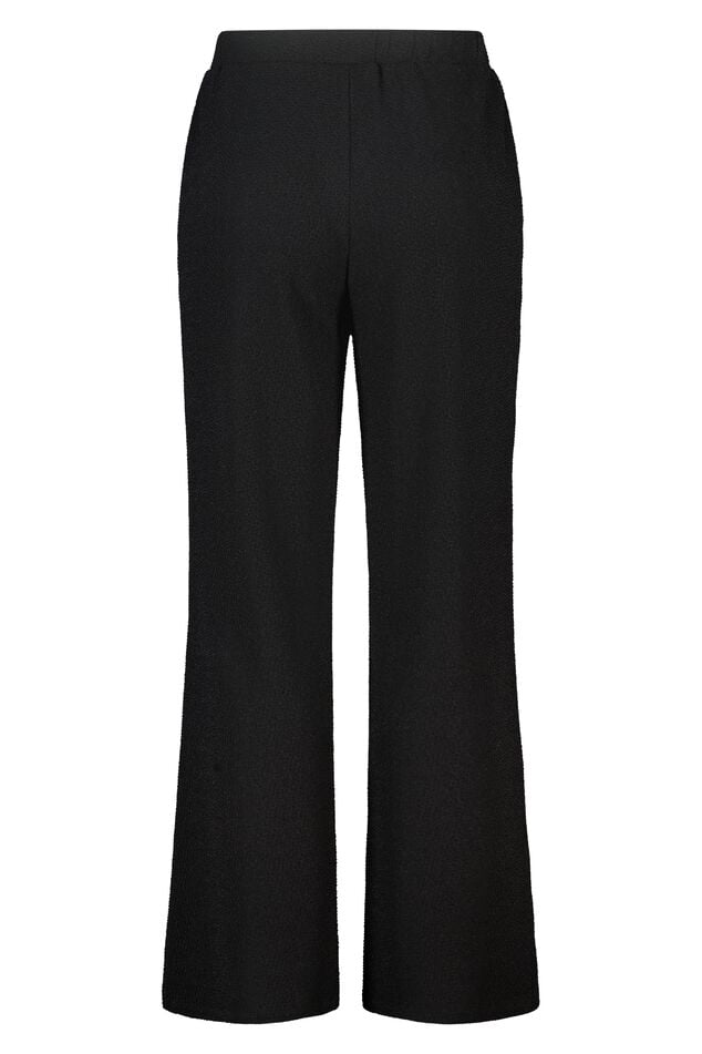 Broek met lurex en elastische tailleband image number 2