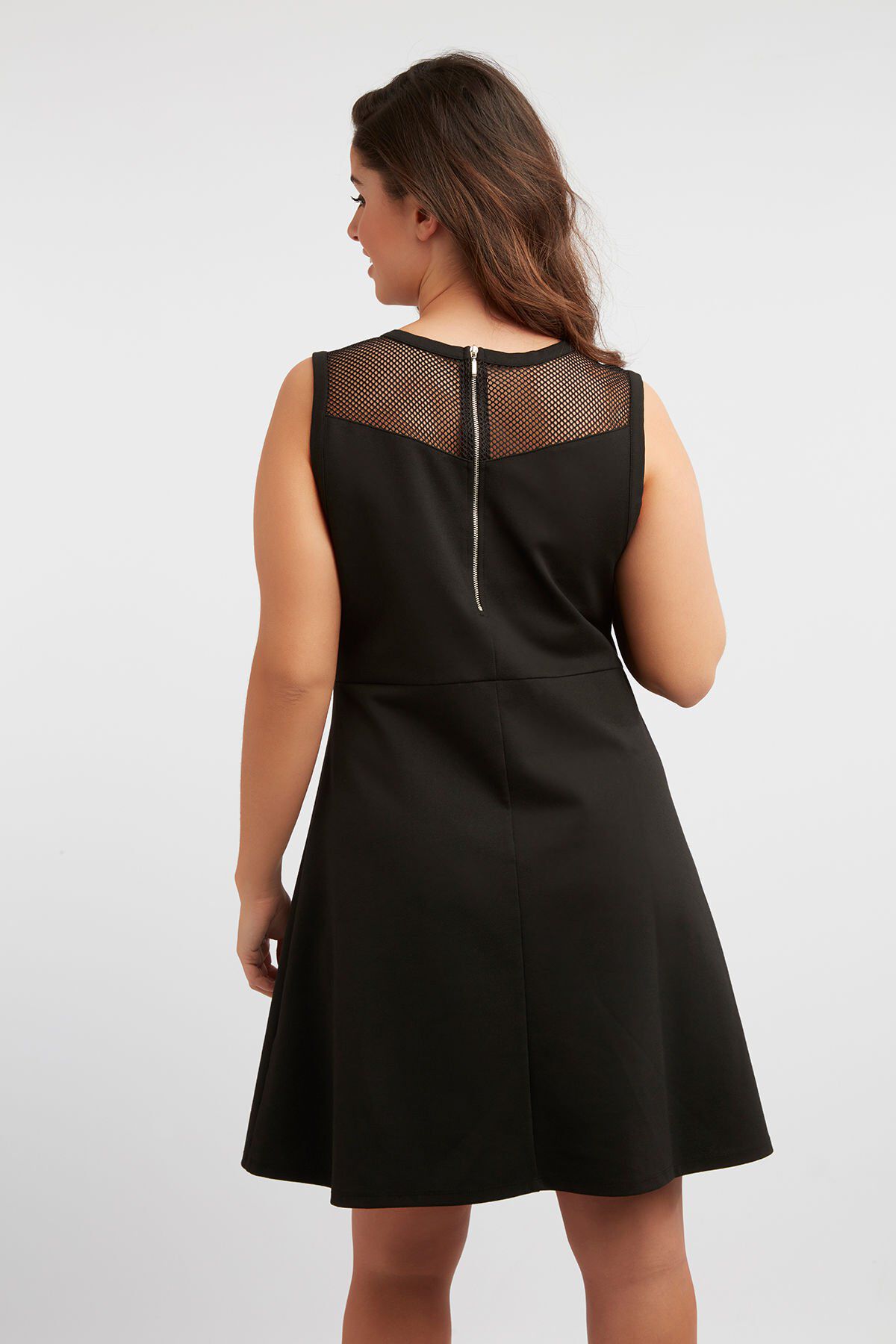 Mouwloos jurkje met mesh image number 3