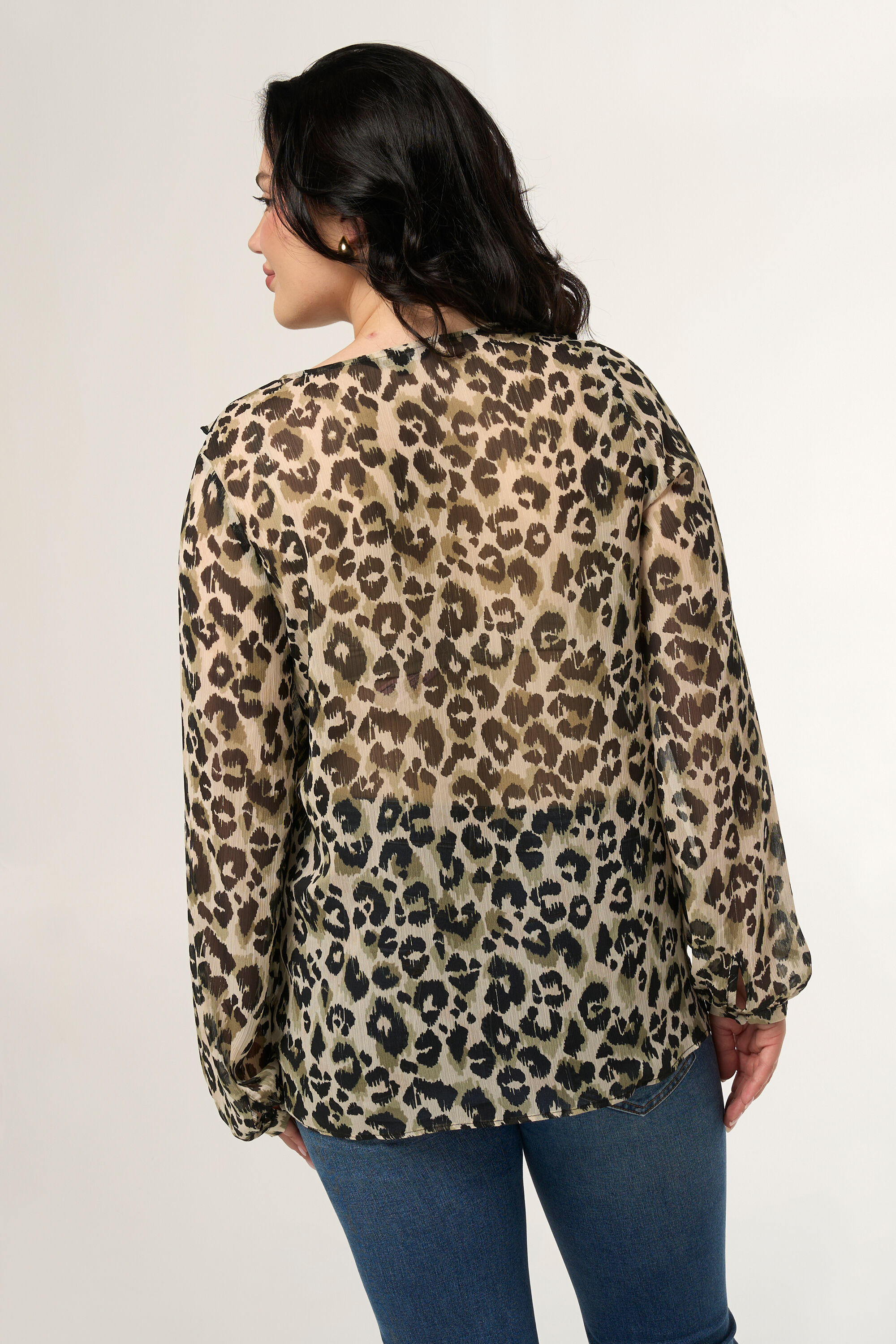 Blouse met panterprint image number 3