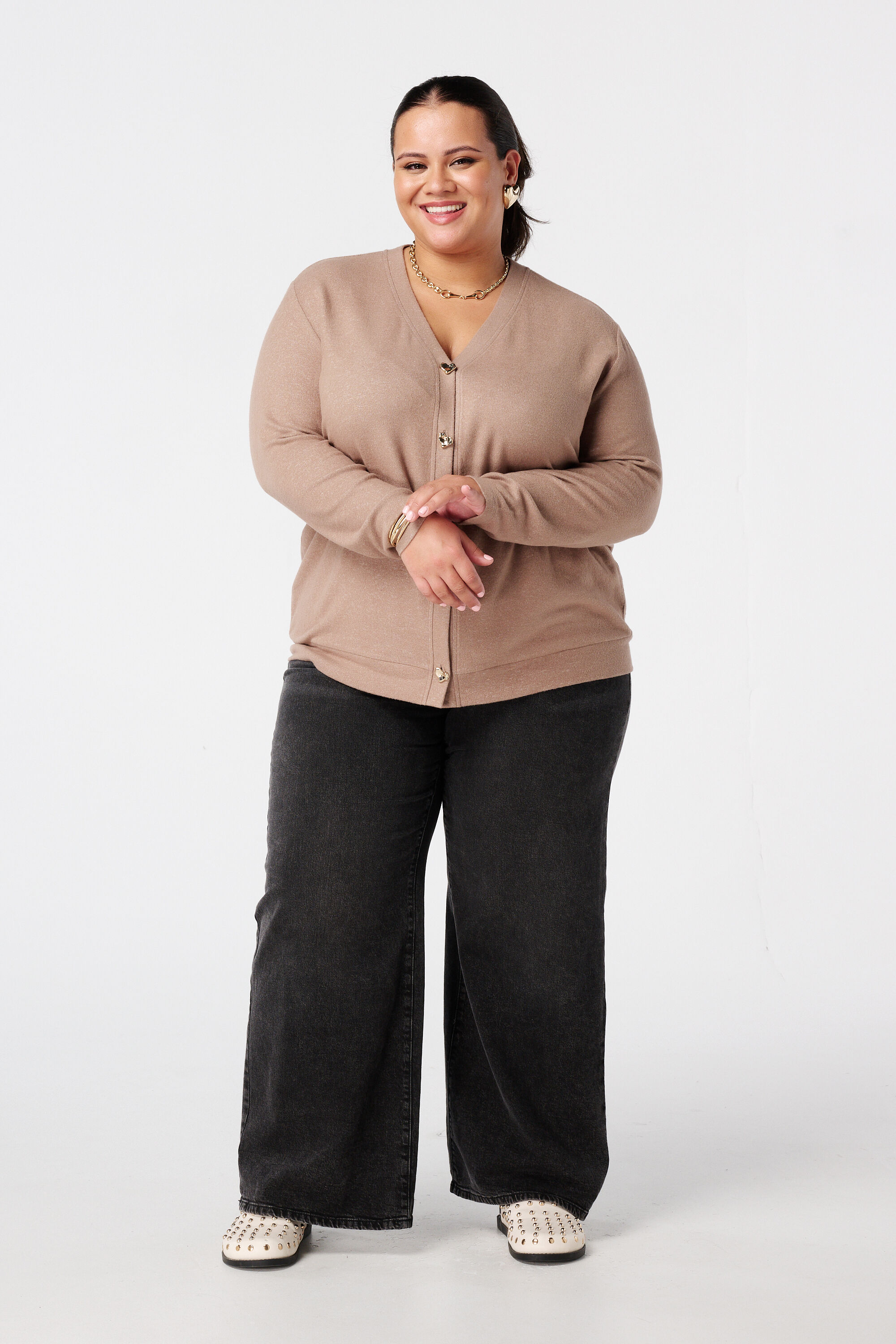 Vest met gouden hartjesknopen image number 5