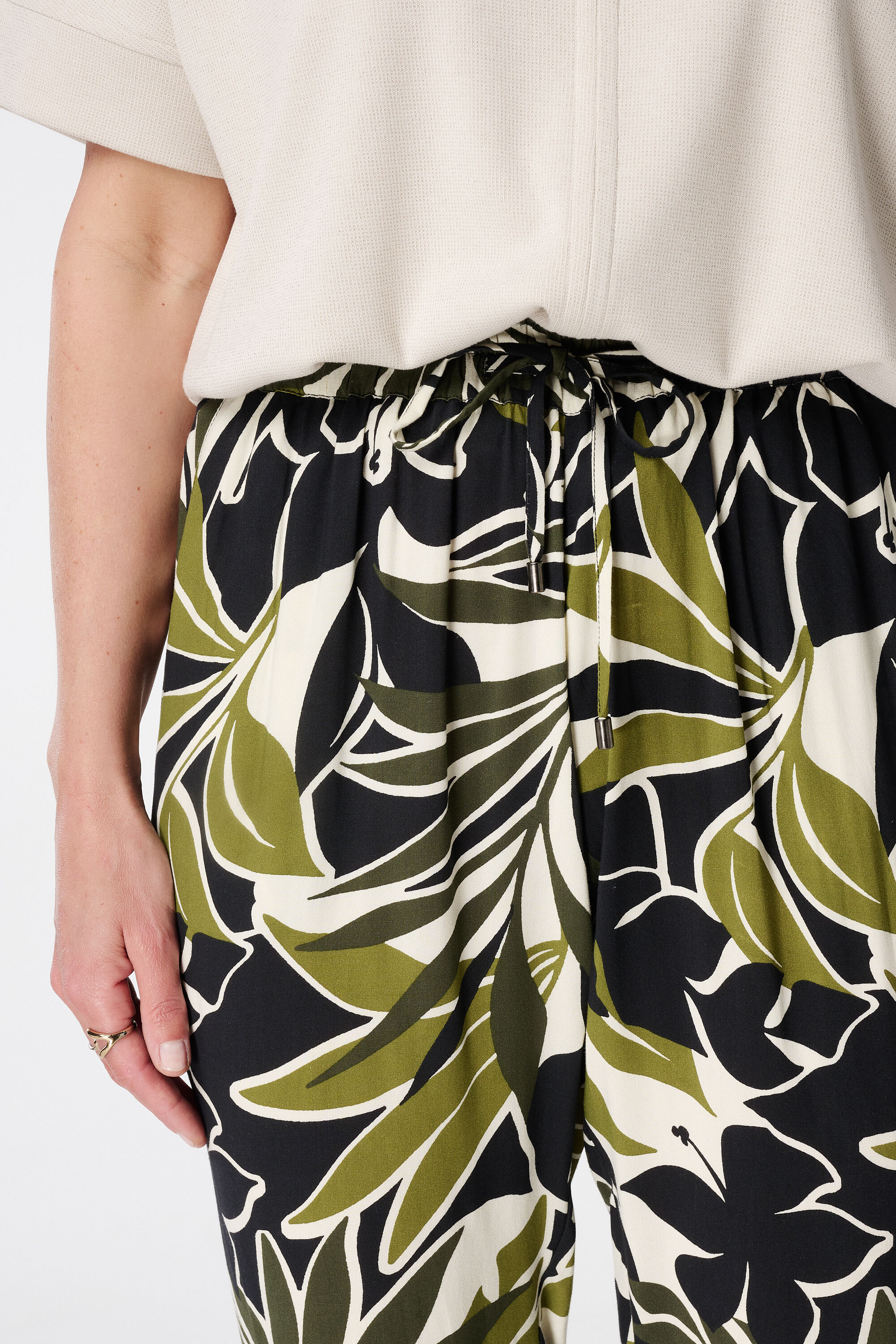 Straight leg broek met print image number 4