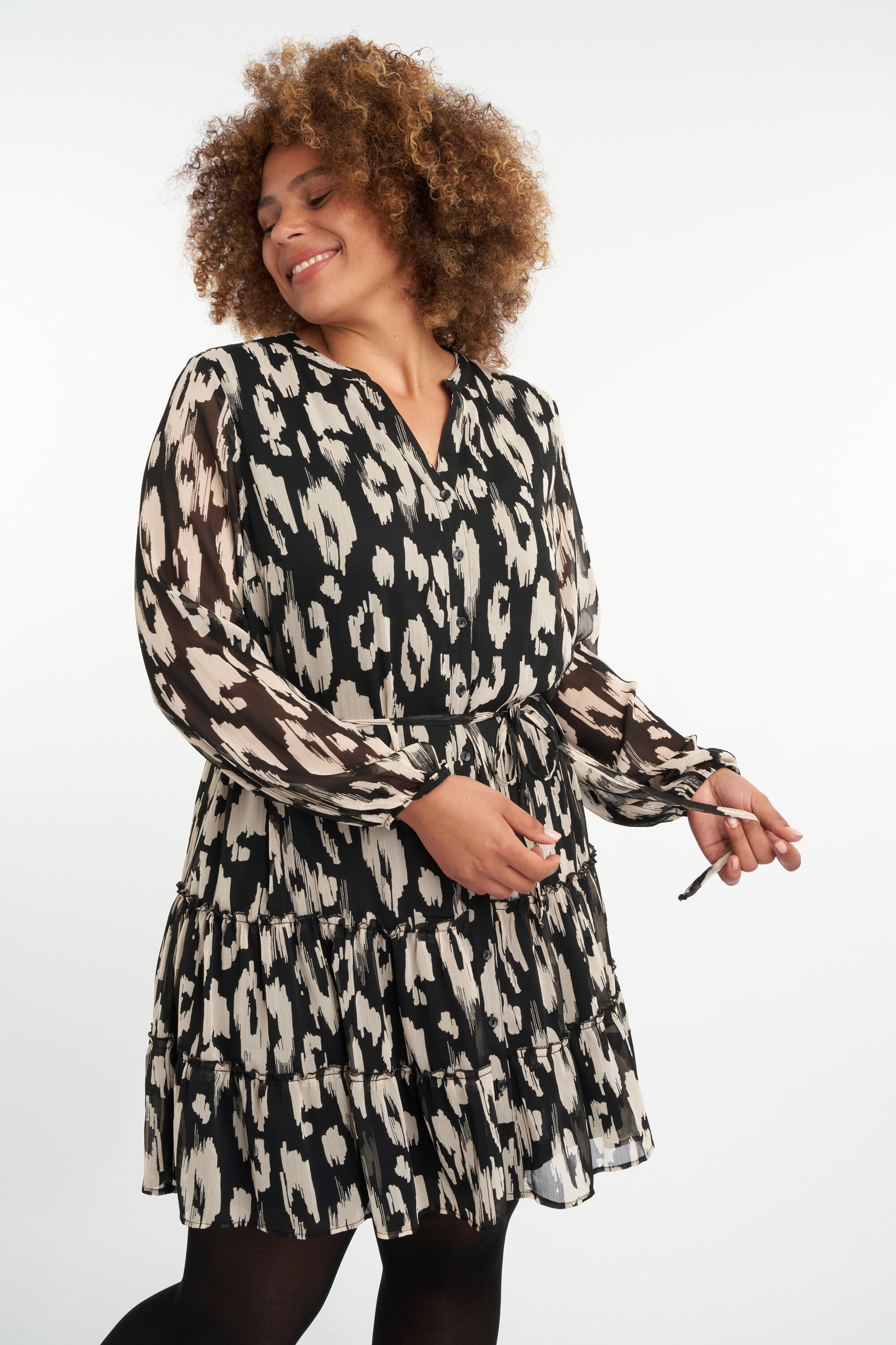 A-lijn jurk met print image number 5