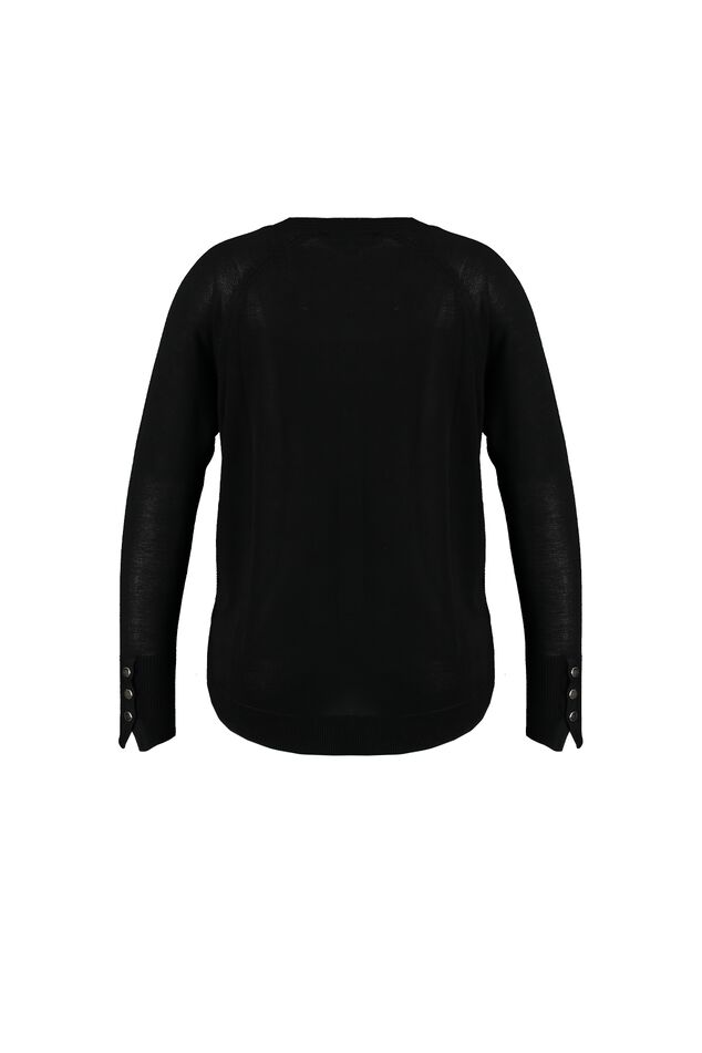 Dunne trui met ribpatroon image number 2