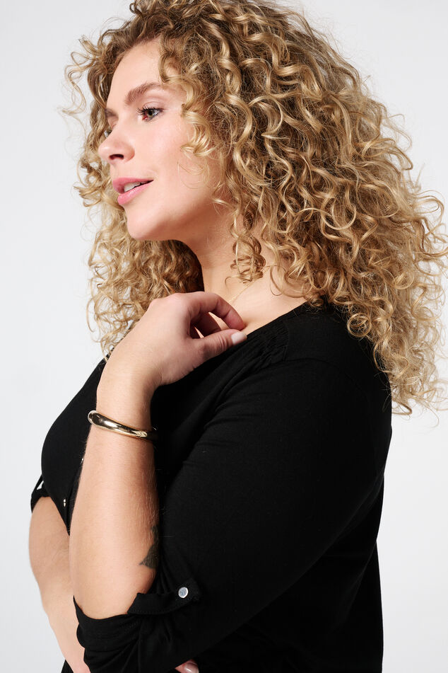 Top met v-hals en knopen image number 4