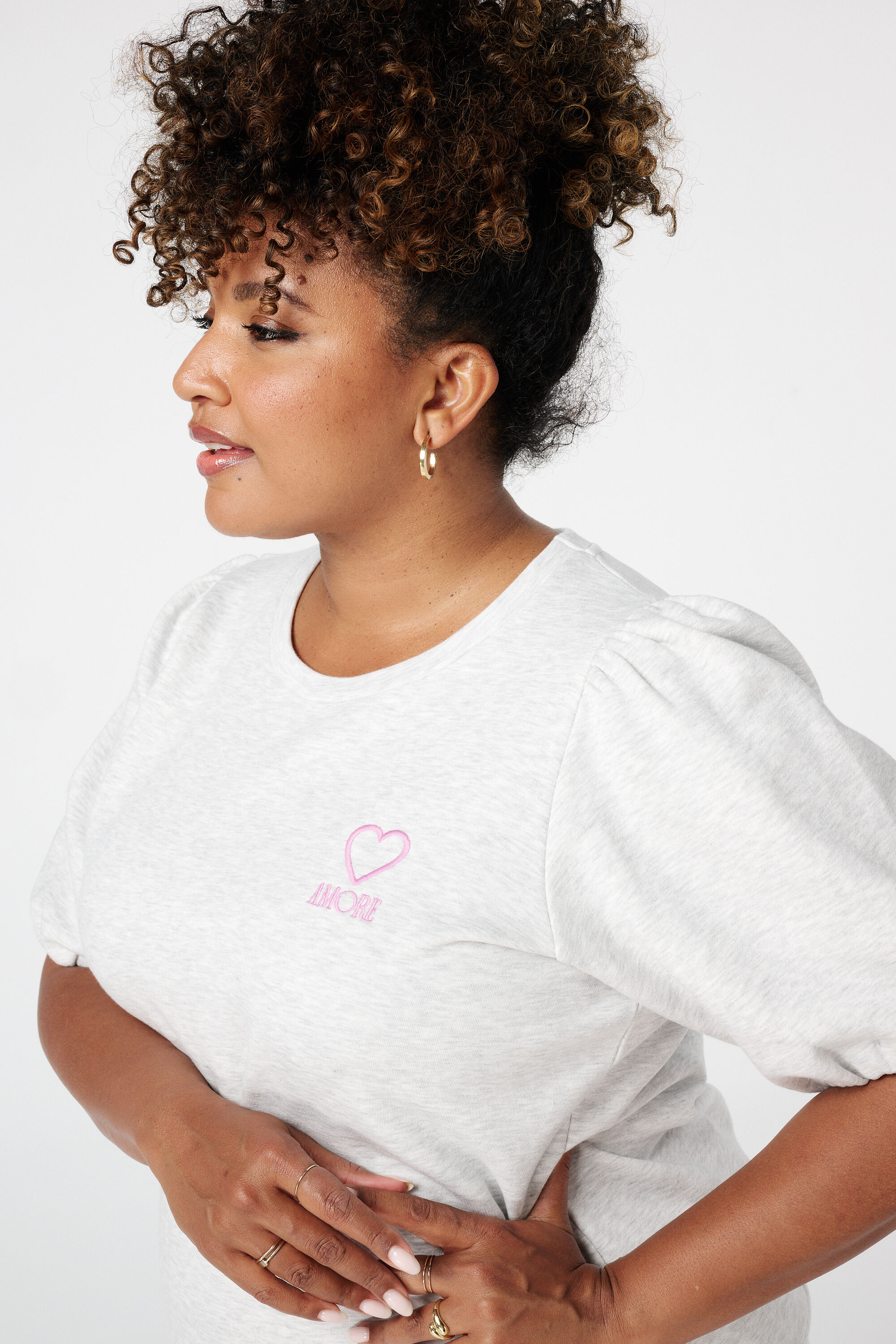 Sweatshirt met pofmouw image number 4