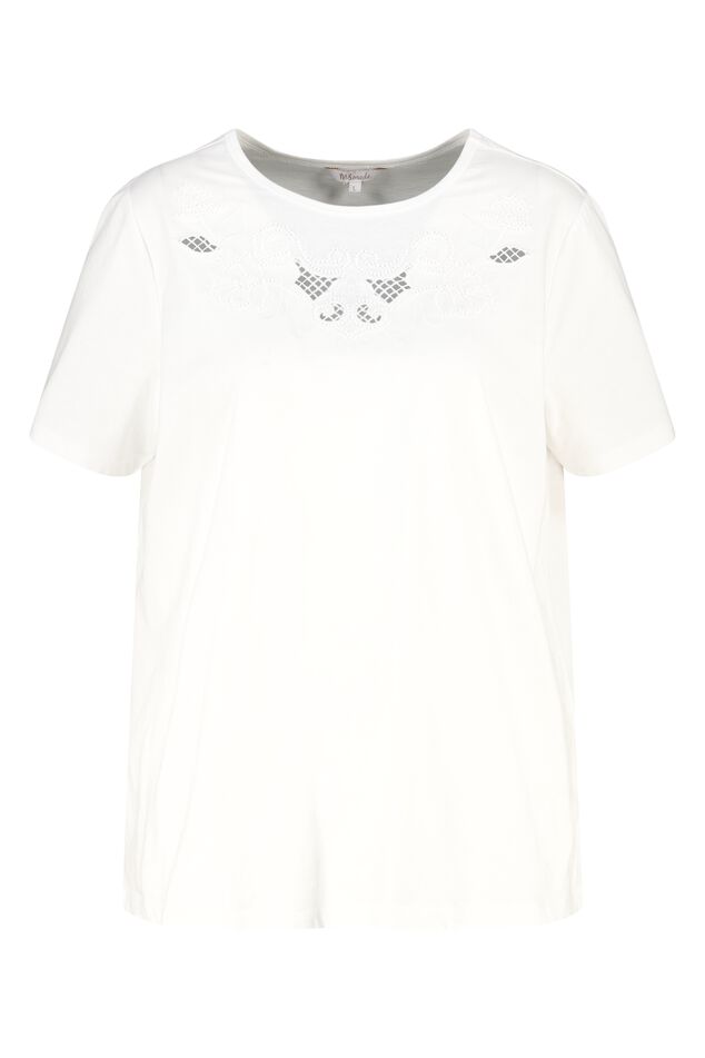 T-shirt met broderie image number 1