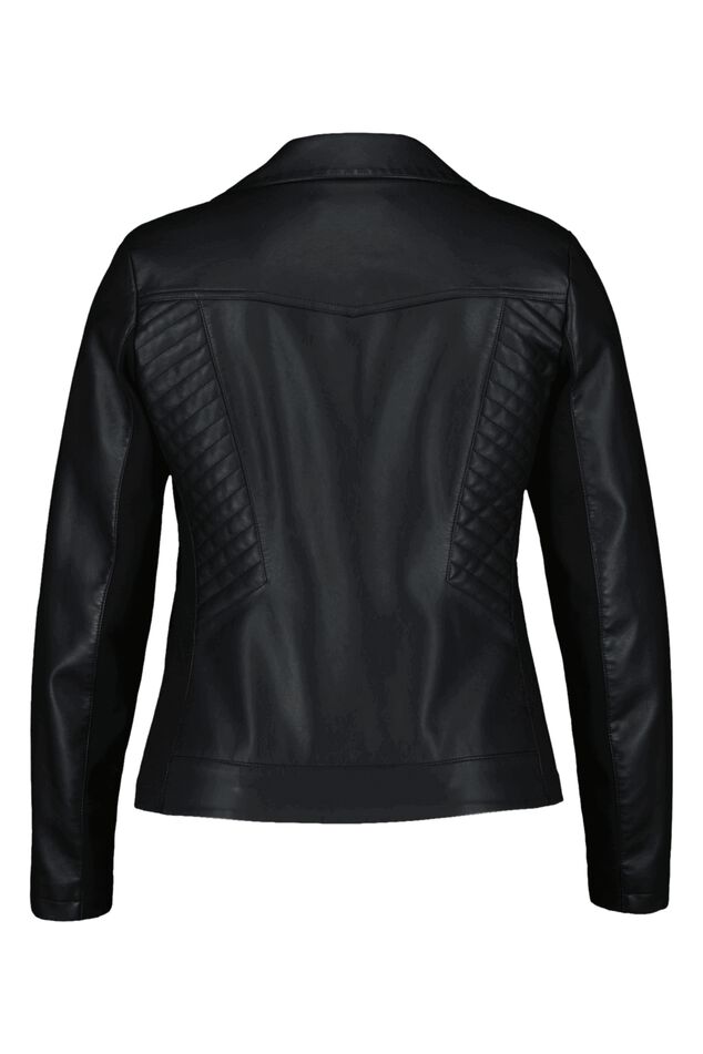 Leerlook jasje met zilveren details image number 2