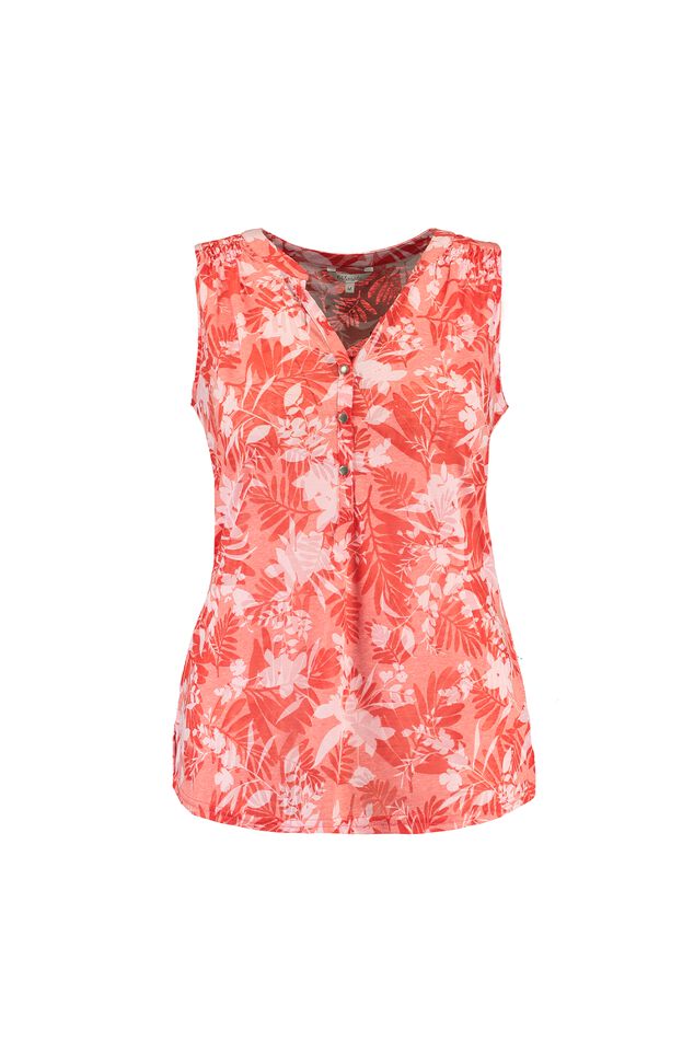 Mouwloze top met burn-out effect image number 2