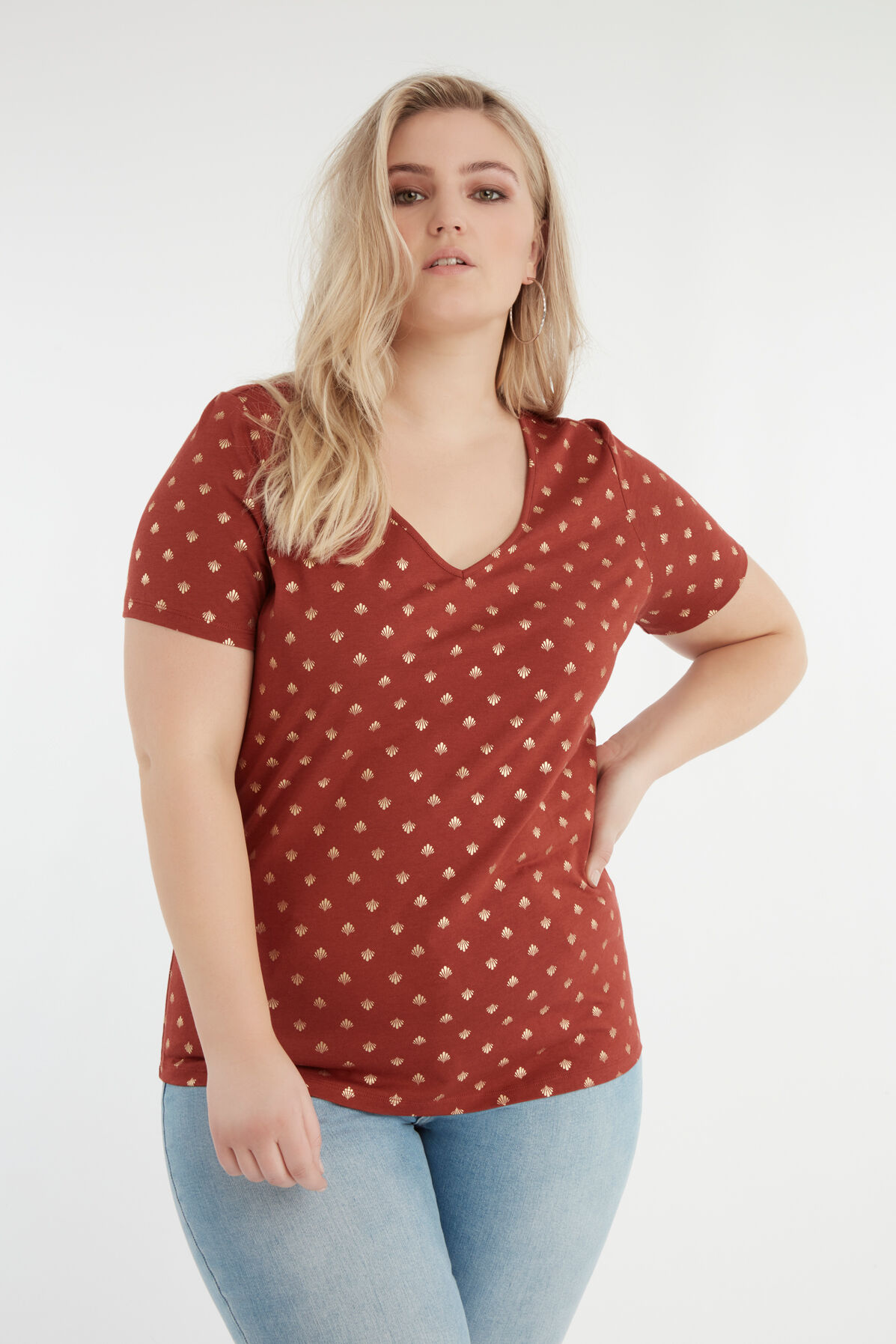 T-shirt met foil print image number 5