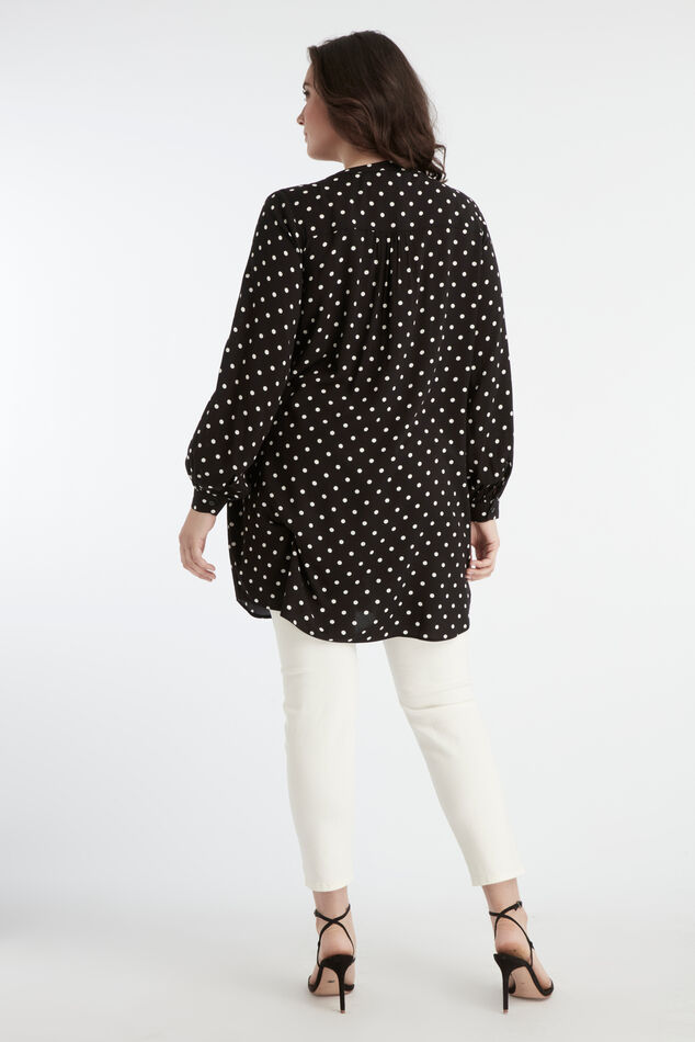 Tuniek blouse met stippen image number 4