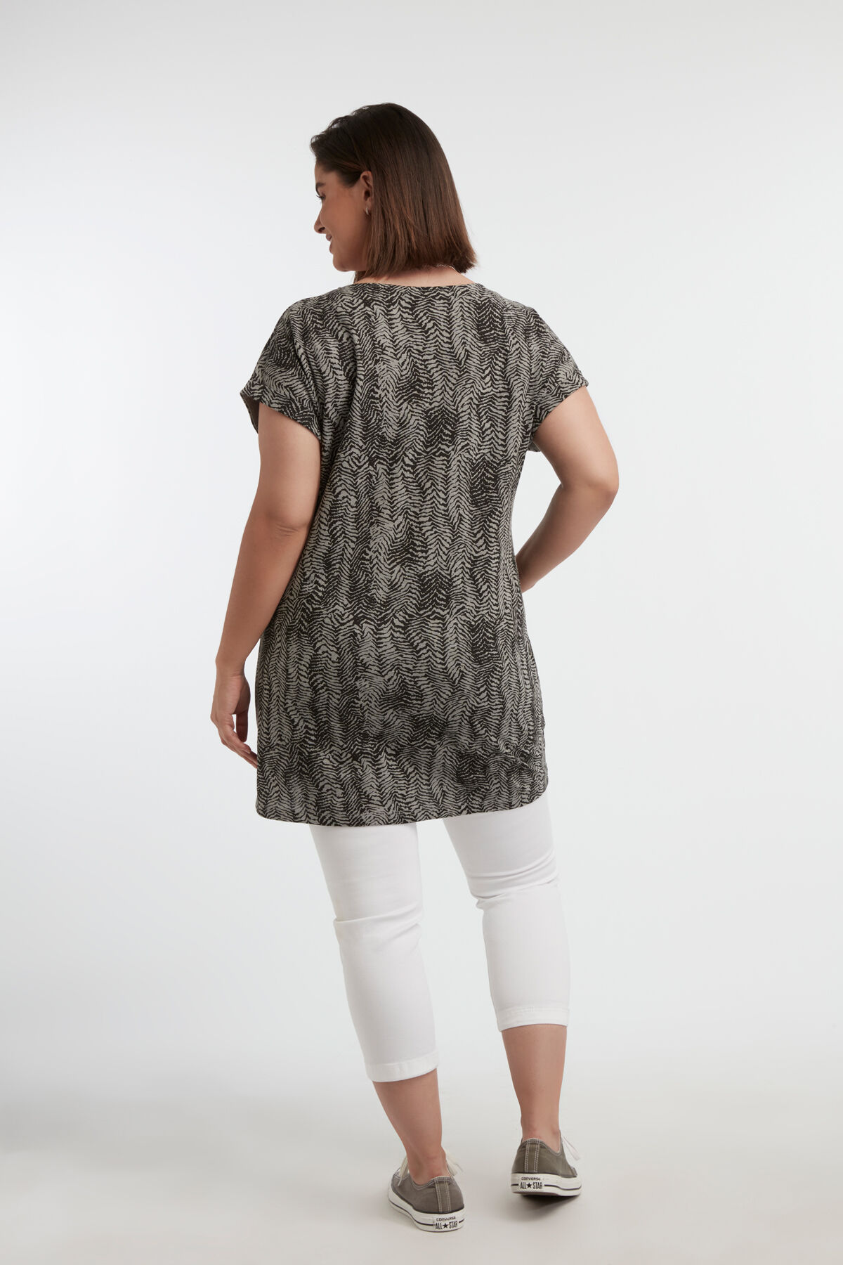 Lang T-shirt met print image number 4