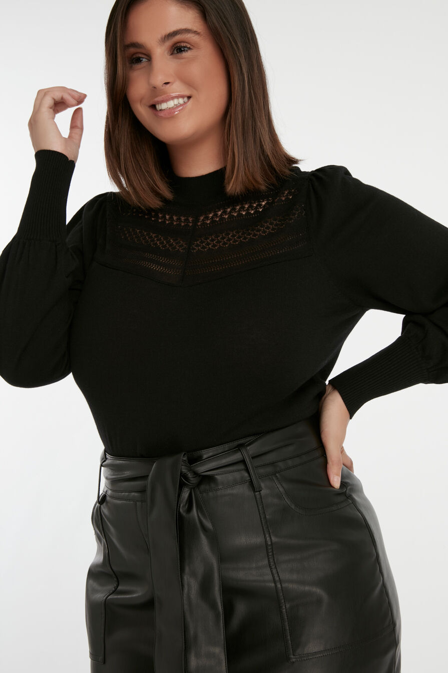 PU leren rok met knopen image number 5