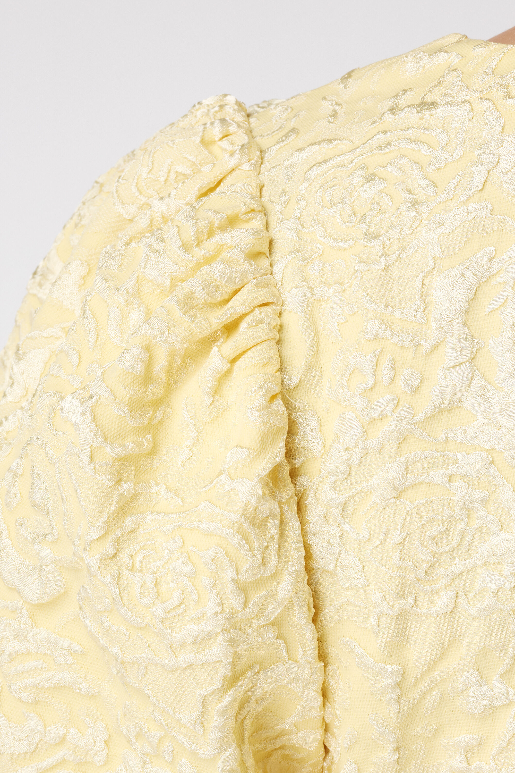 Jacquard blouse met pofmouwen image number 6