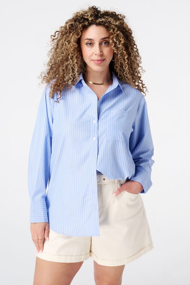 Overhemdblouse met strepen image number 0