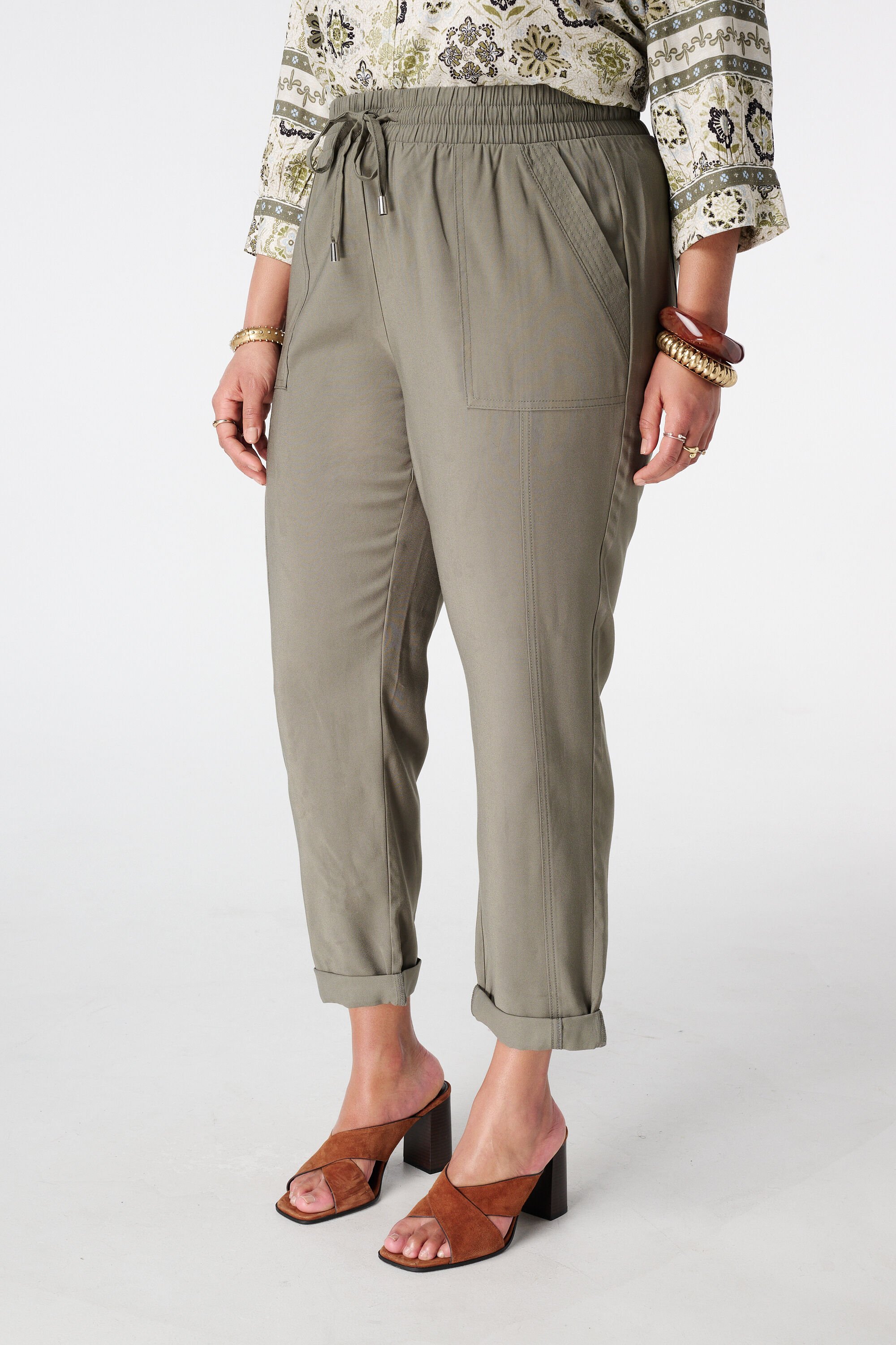 Broek met elastische taille image number 5