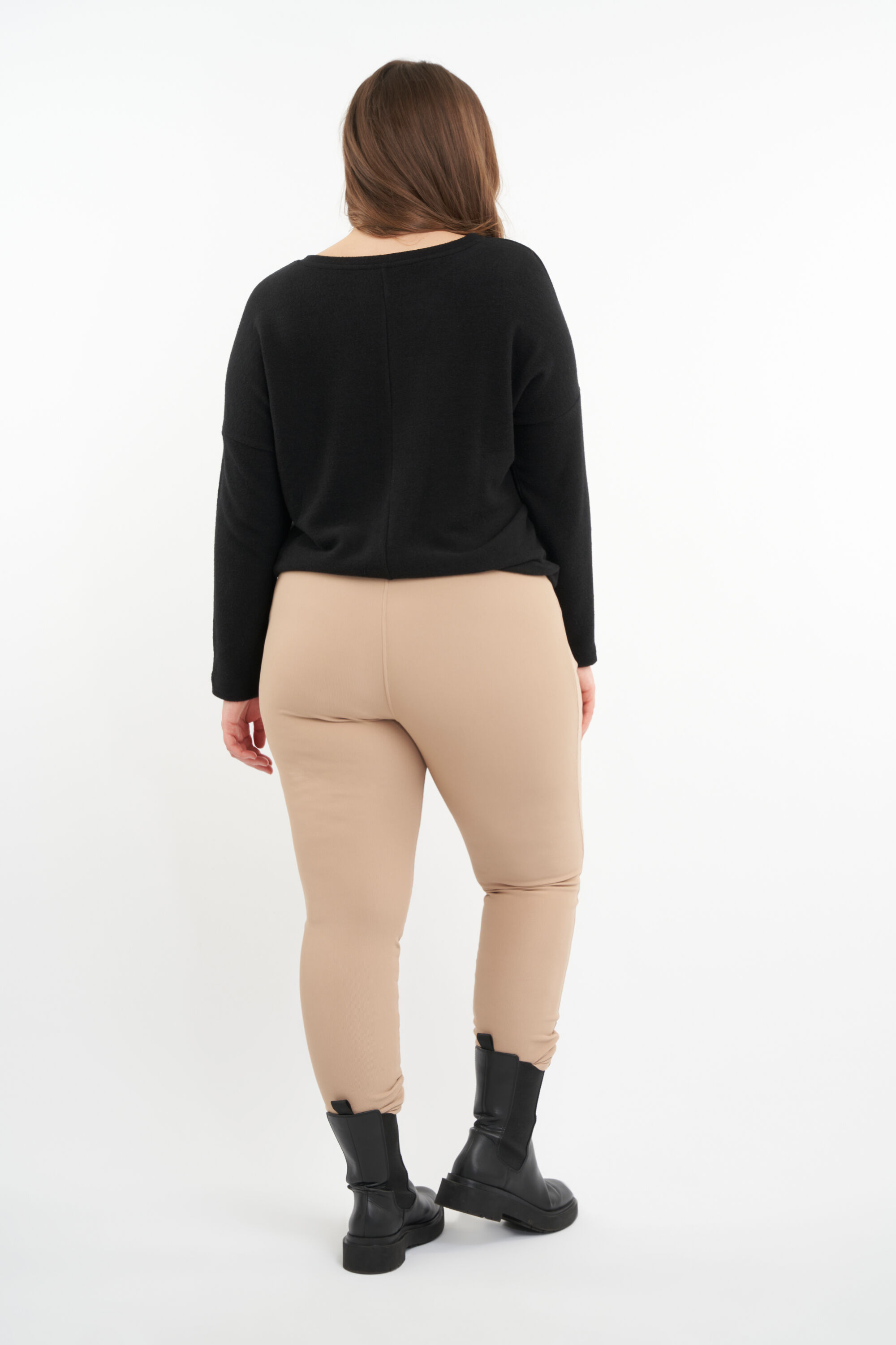 Dames Rib legging met ritsjes MS Mode