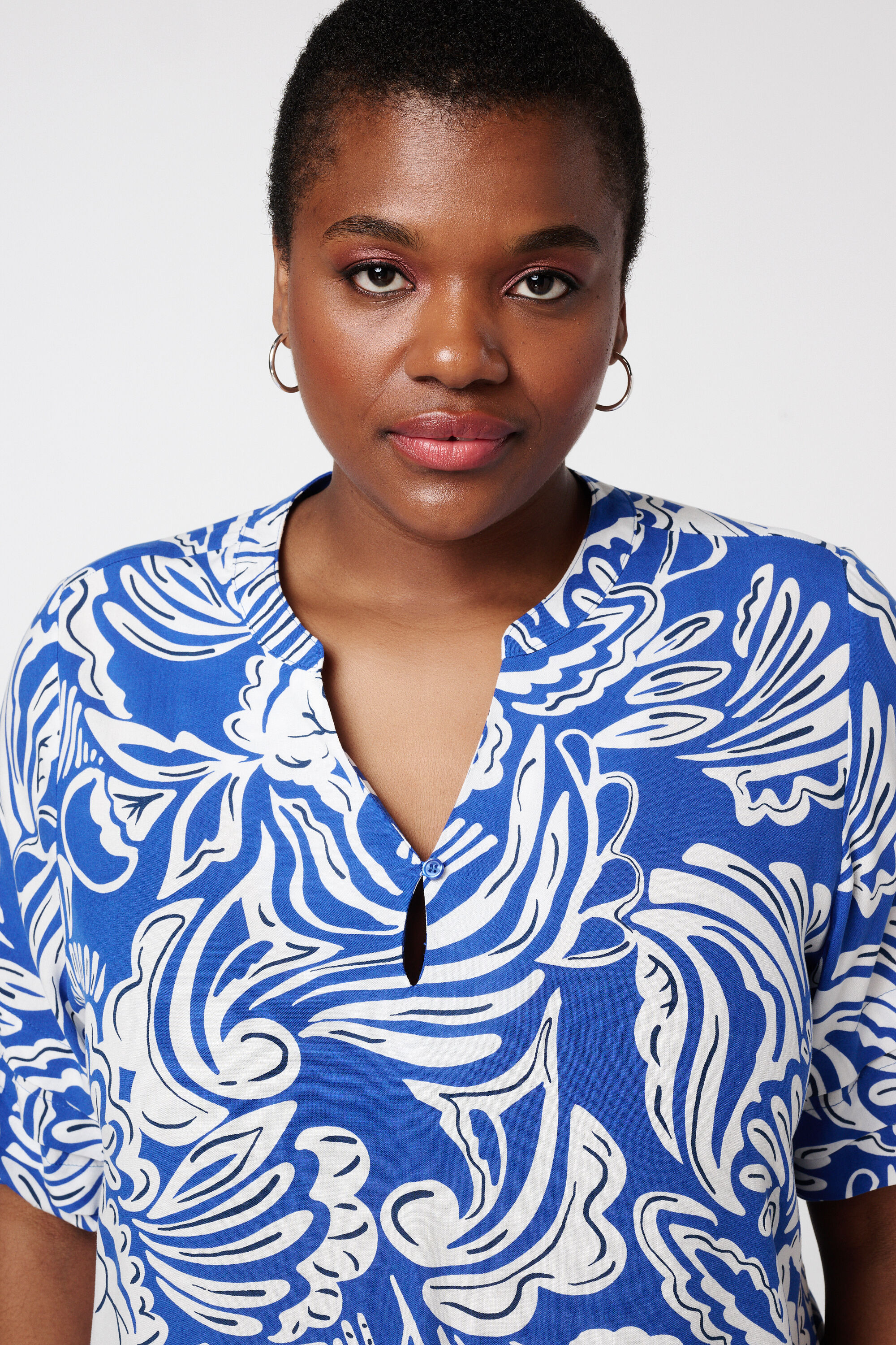 Blouse met print en speelse mouwen image number 4