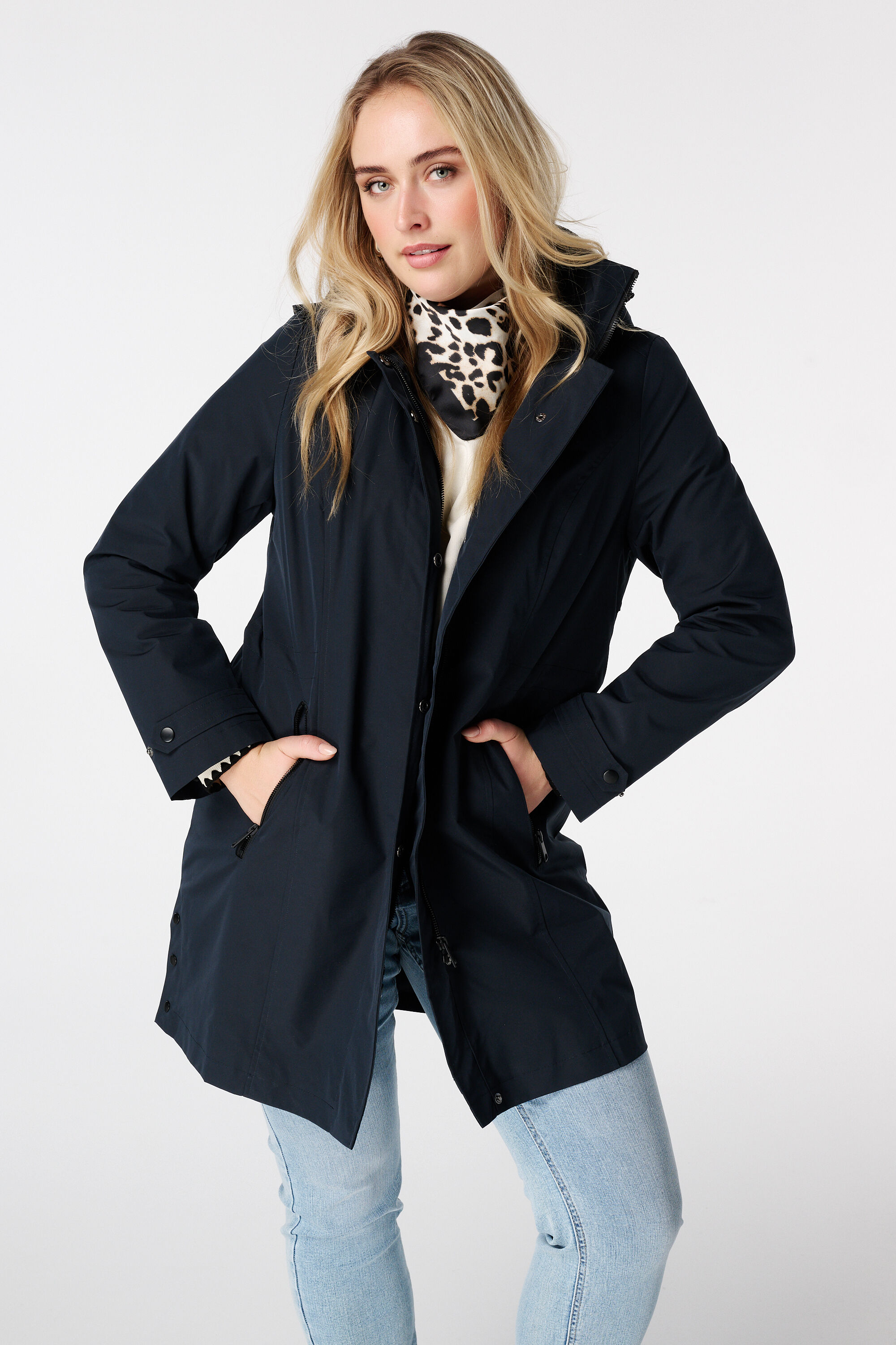 Gewatteerde jas met capuchon